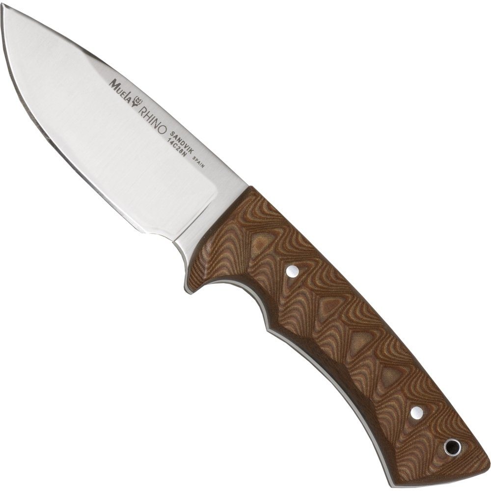 Muela Survival Knife Muela Rhino mit Feststehnedes Griff, Messer (1 Micarta St)