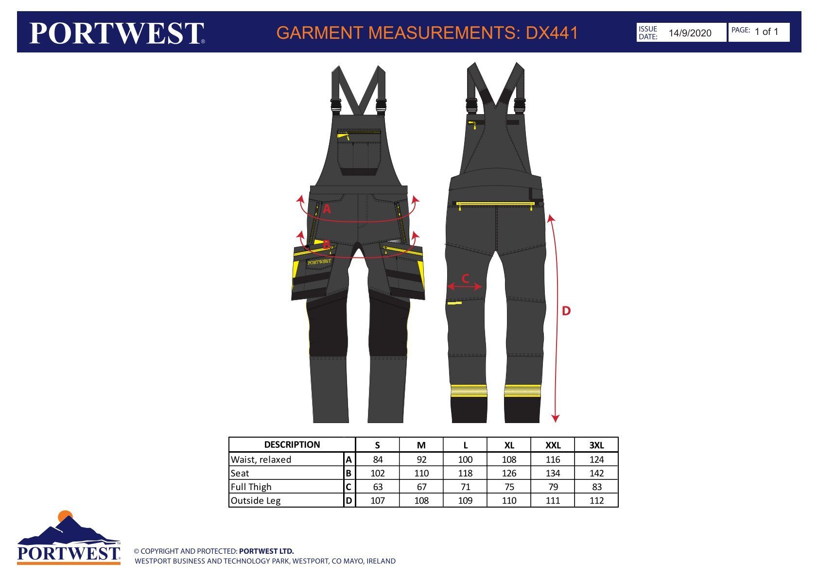 Portwest Arbeitslatzhose DX441 - DX4 Latzhose