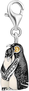 THOMAS SABO Charm-Einhänger Pinguine, 1909-691-7, mit Zirkonia (synth)