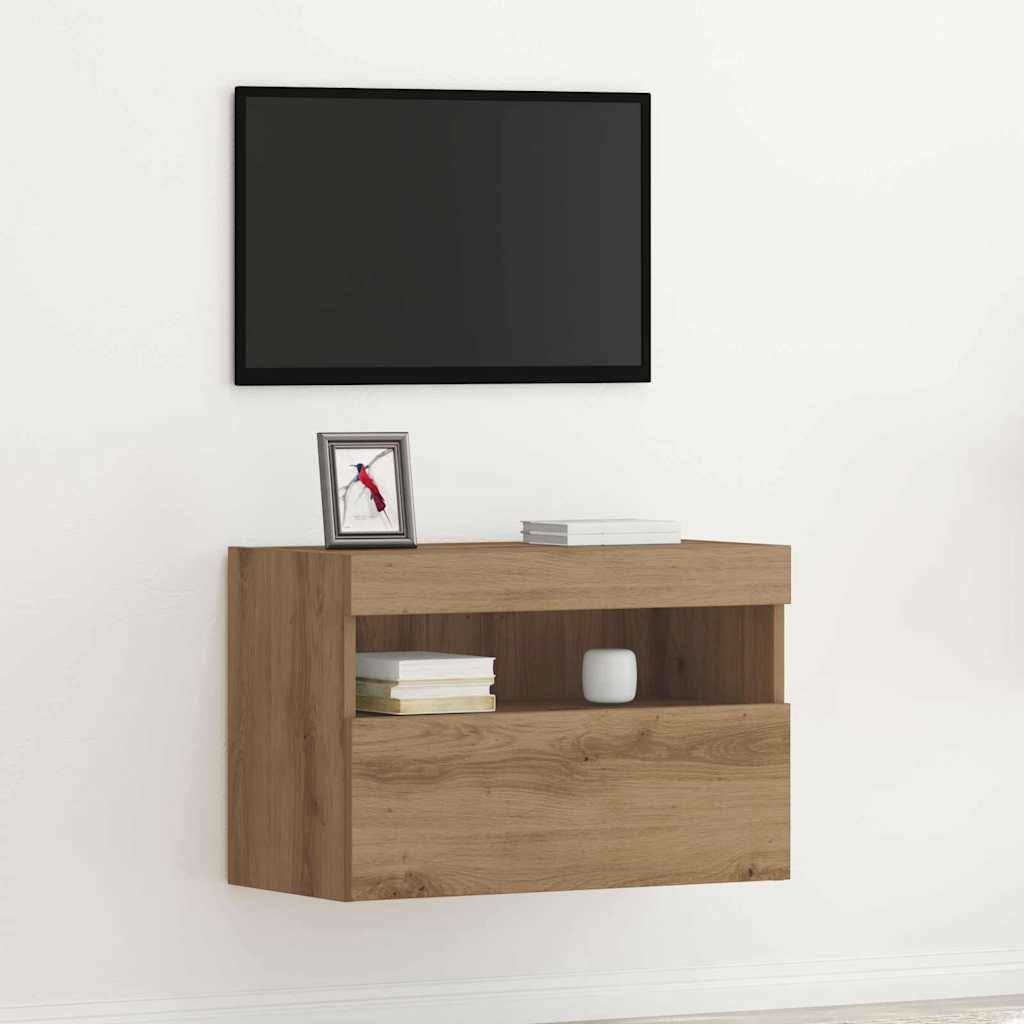 vidaXL TV-Wand TV-Wandschrank 60 x 30 x 40 cm Artisan-Eiche Holzwerkstoff, (1-St)