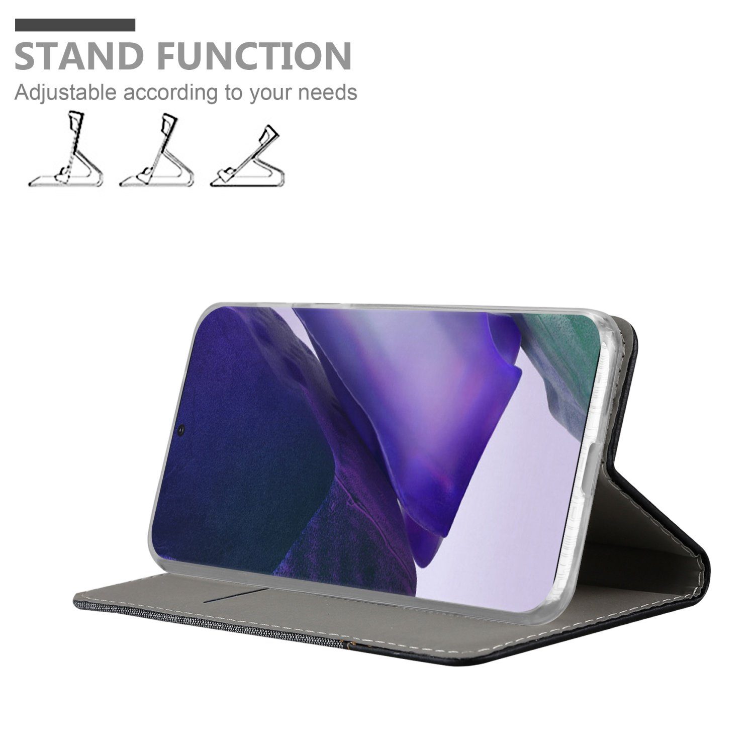 Cadorabo Handyhülle für Samsung Galaxy NOTE 20 ULTRA Hülle Samsung Galaxy NOTE 20 ULTRA, Klappbare Handy Schutzhülle - Hülle - mit Standfunktion und Kartenfach