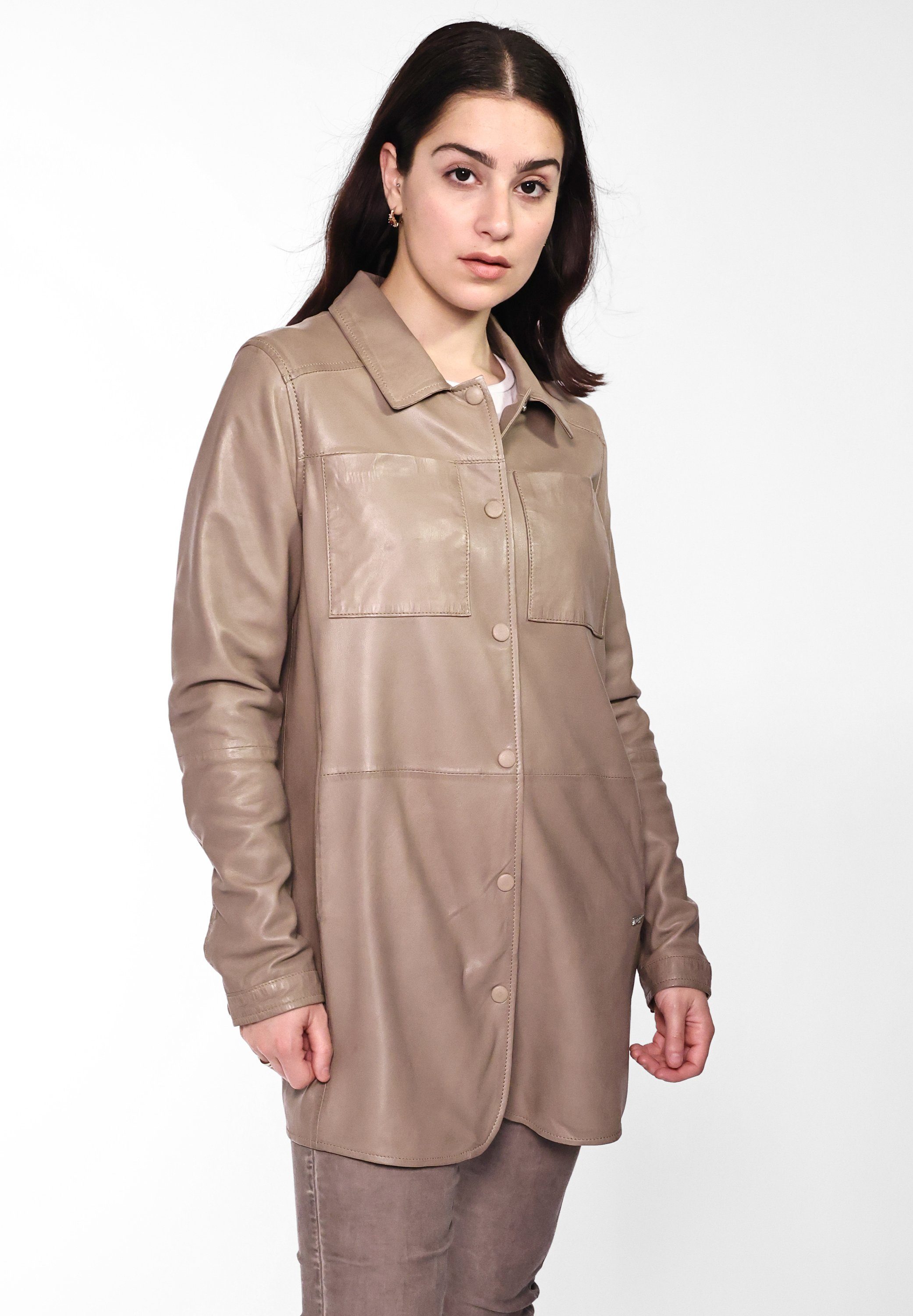 42020135 Maze taupe Langjacke