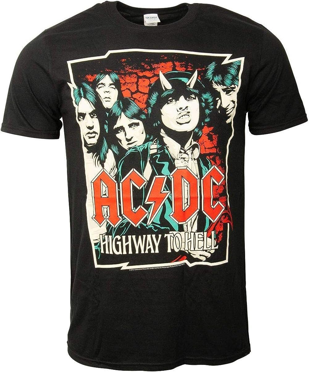 Print-Shirt M Bandshirts T-Shirt S to XXL XL T-Shirt AC/DC Hell L Highway AC/DC Schwarz AC/DC