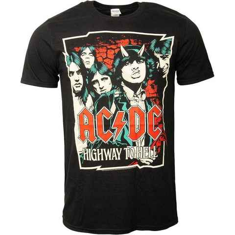 AC/DC Print-Shirt AC/DC Highway to Hell T-Shirt Schwarz S M L XL XXL AC/DC T-Shirt Bandshirts