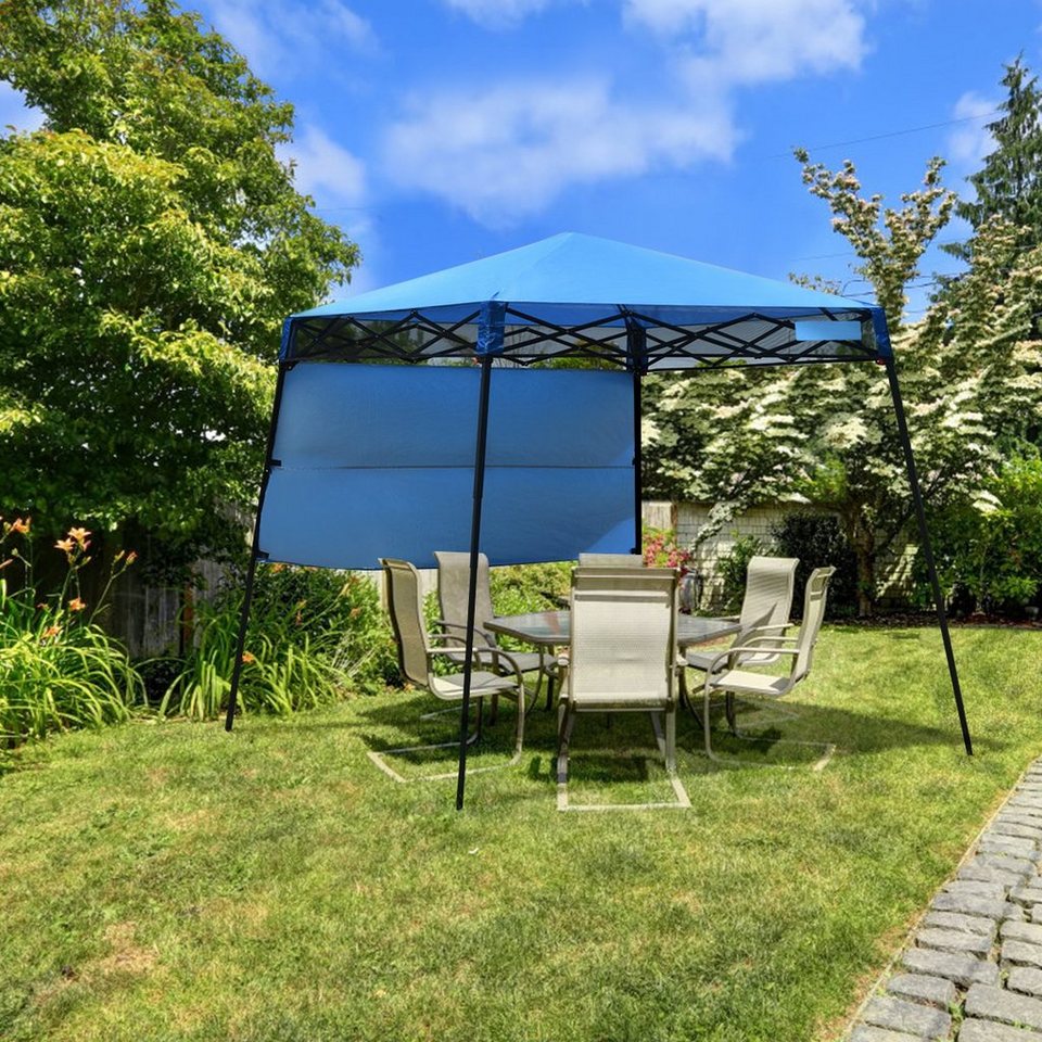 COSTWAY Faltpavillon, mit Tasche, 181x181x210cm, Blau