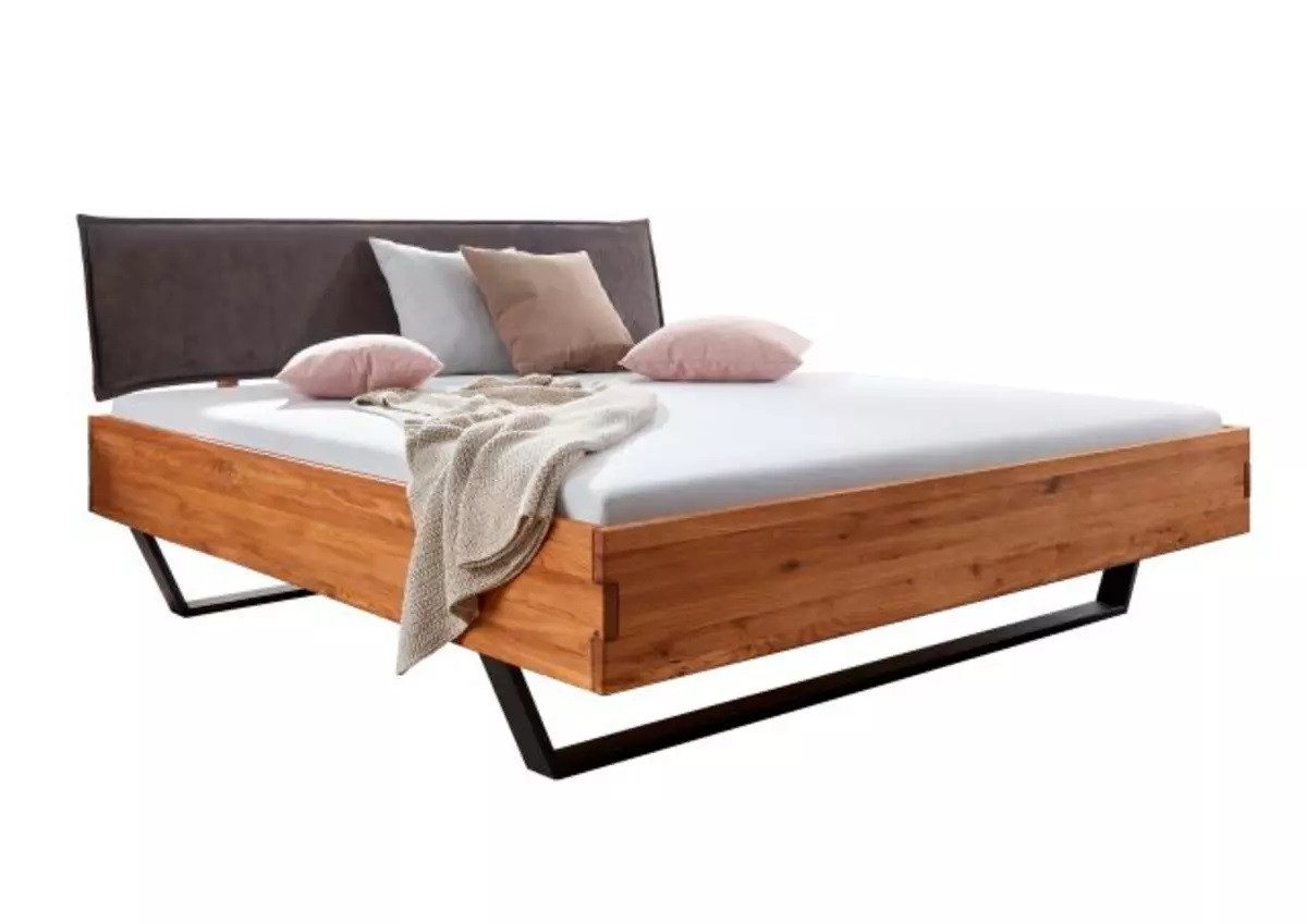 Main Möbel Massivholzbett Doppelbett 'Amelie' 180x200cm Wildeiche massiv