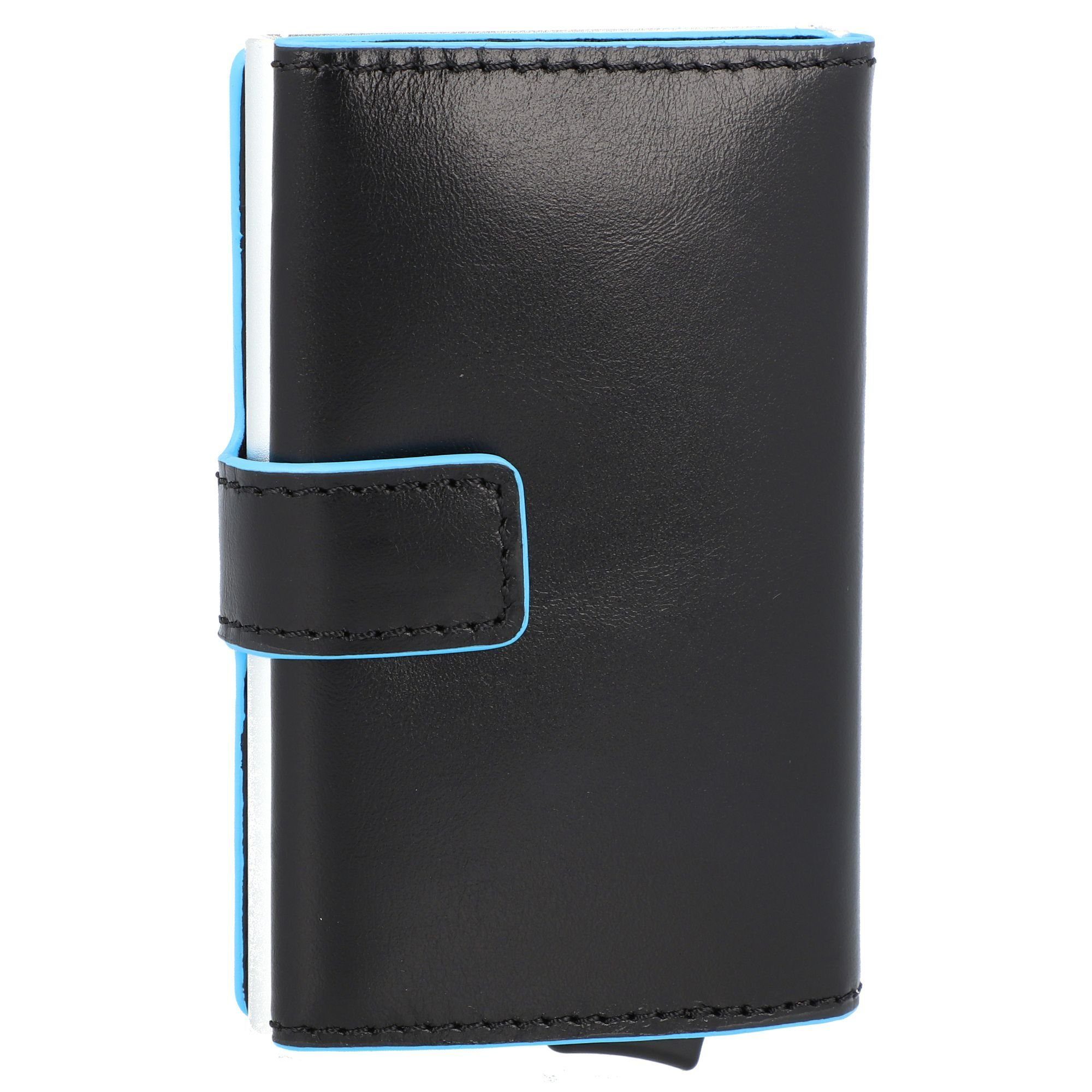 schwarz Square, Leder Blue Piquadro Etui