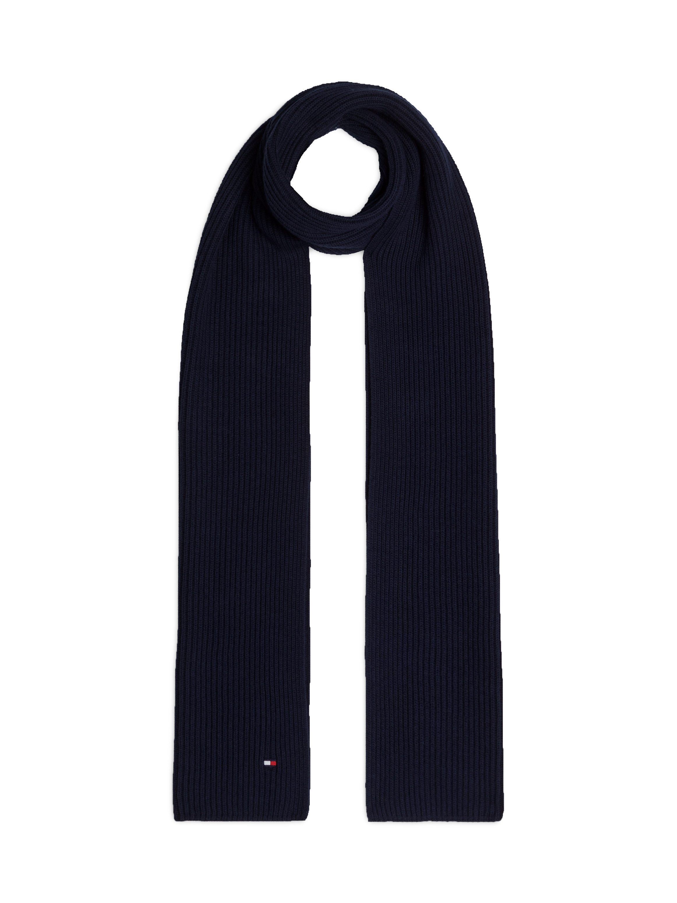 Tommy Hilfiger Strickschal TH FLAG PIMA COTTON CASH SCARF, mit Logostickere günstig online kaufen