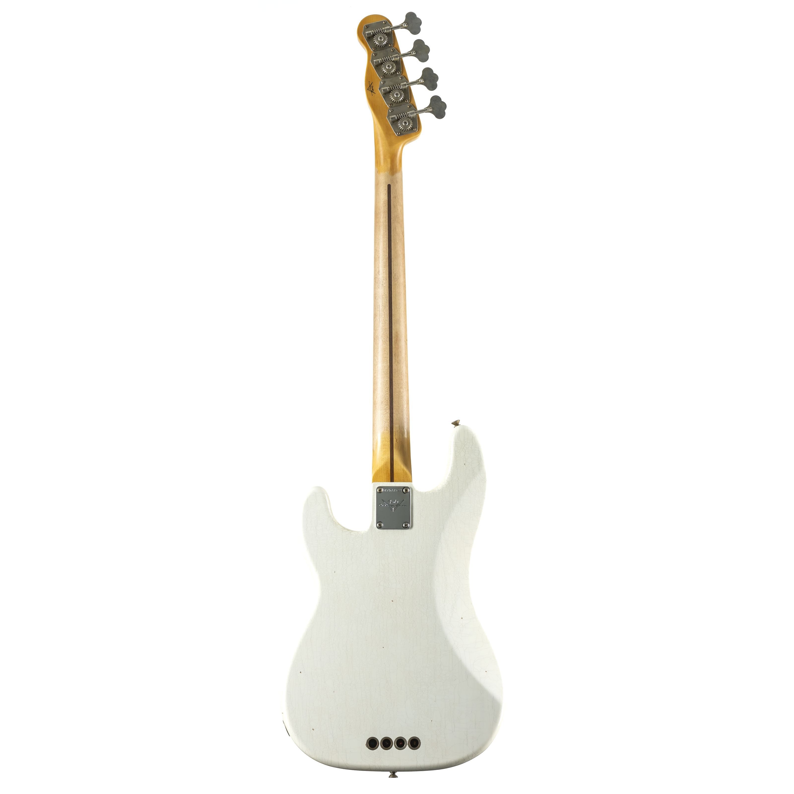 Fender E-Bass, E-Bässe, 4-Saiter E-Bässe, '54 Precision Bass Journeyman Aged Opaque White Blonde #CZ577583 -