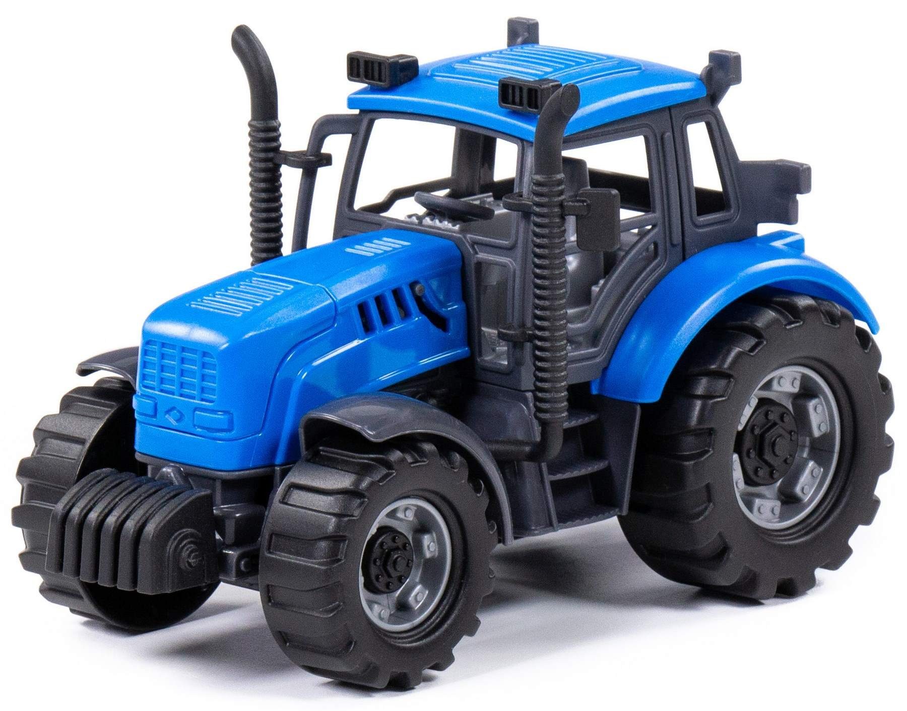Spielzeug-Traktor Traktor Progress Trecker Schlepper blau Schwungrad