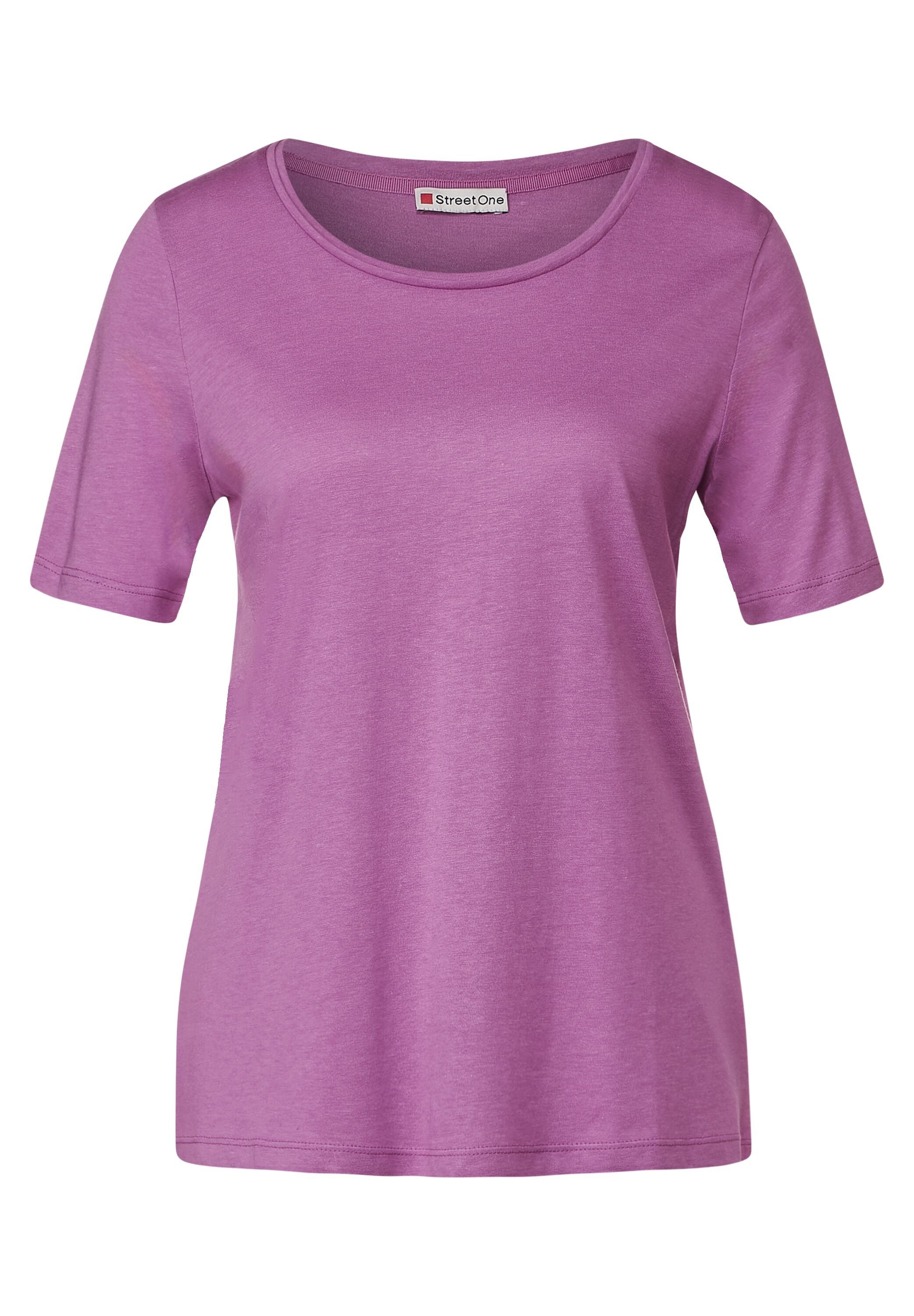T-Shirt ONE in STREET lilac meta Unifarbe