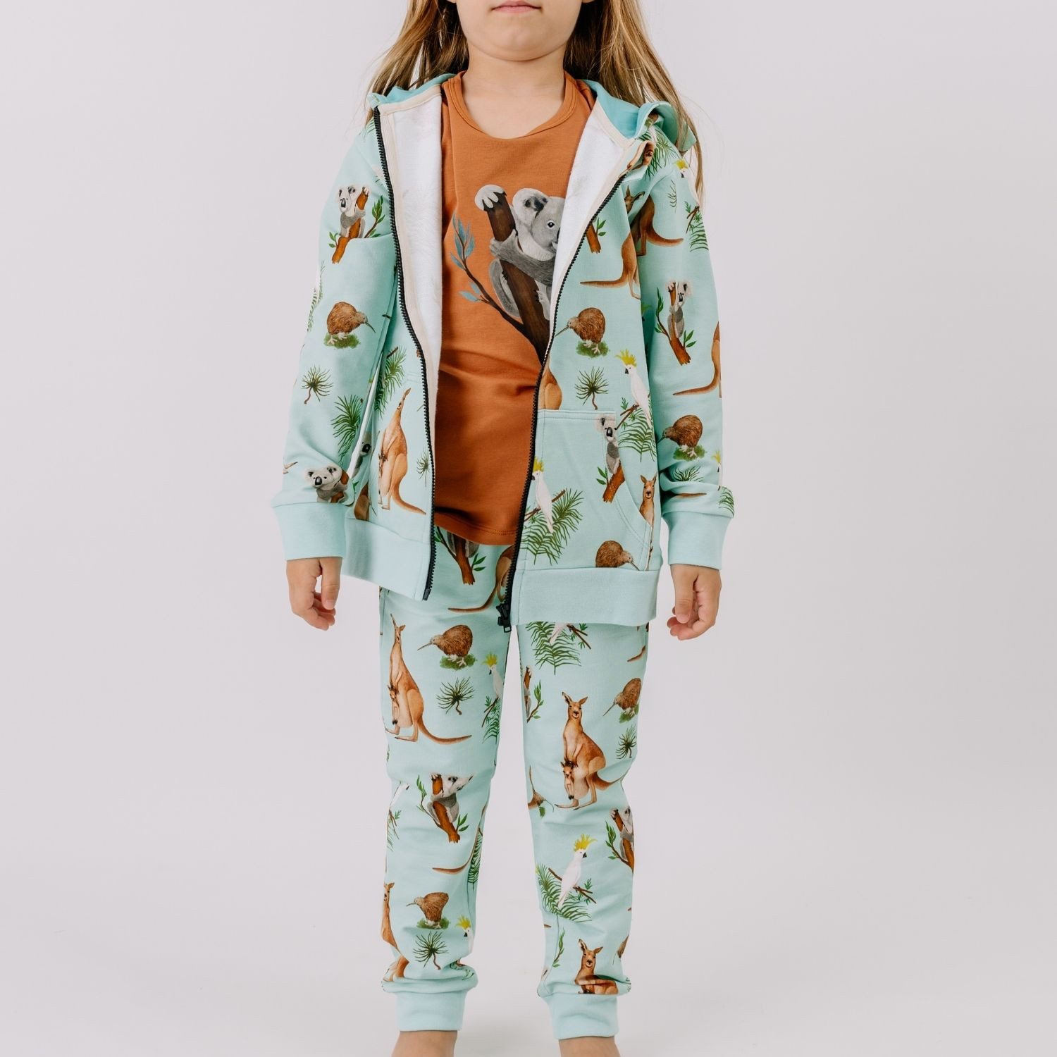 Walkiddy Jogger Pants Walkiddy Känguru & Koala Kinder Bio Baumwolle GOTS Grün - Bio Baumwolle,GOTS, Kinderbekleidung,nachhaltige Klamotten