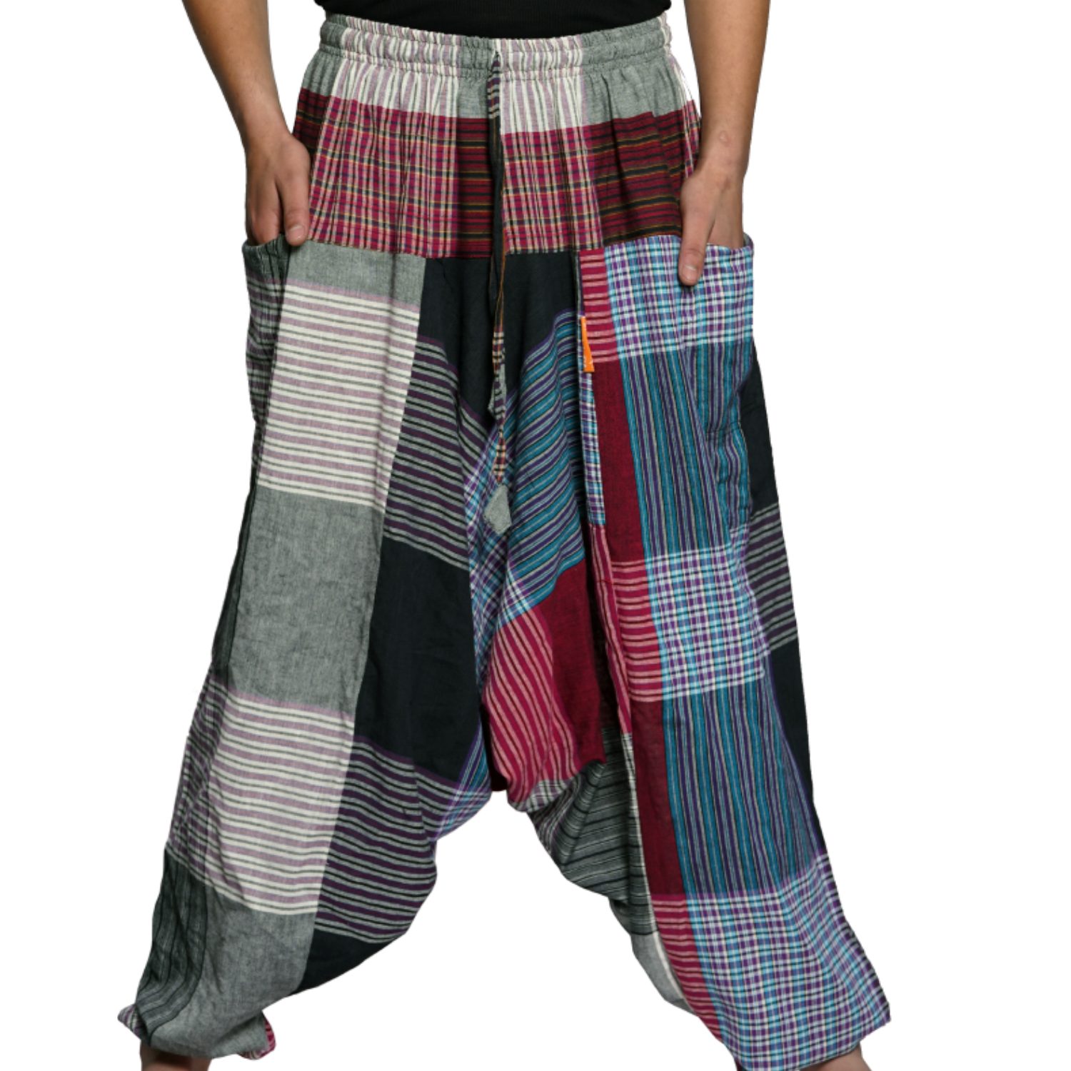 SIMANDRA Haremshose Singharaja Damen Freizeithose (1-tlg) Aladinhose Pluderhose Pumphose Yoga Goa Freizeit Bunt