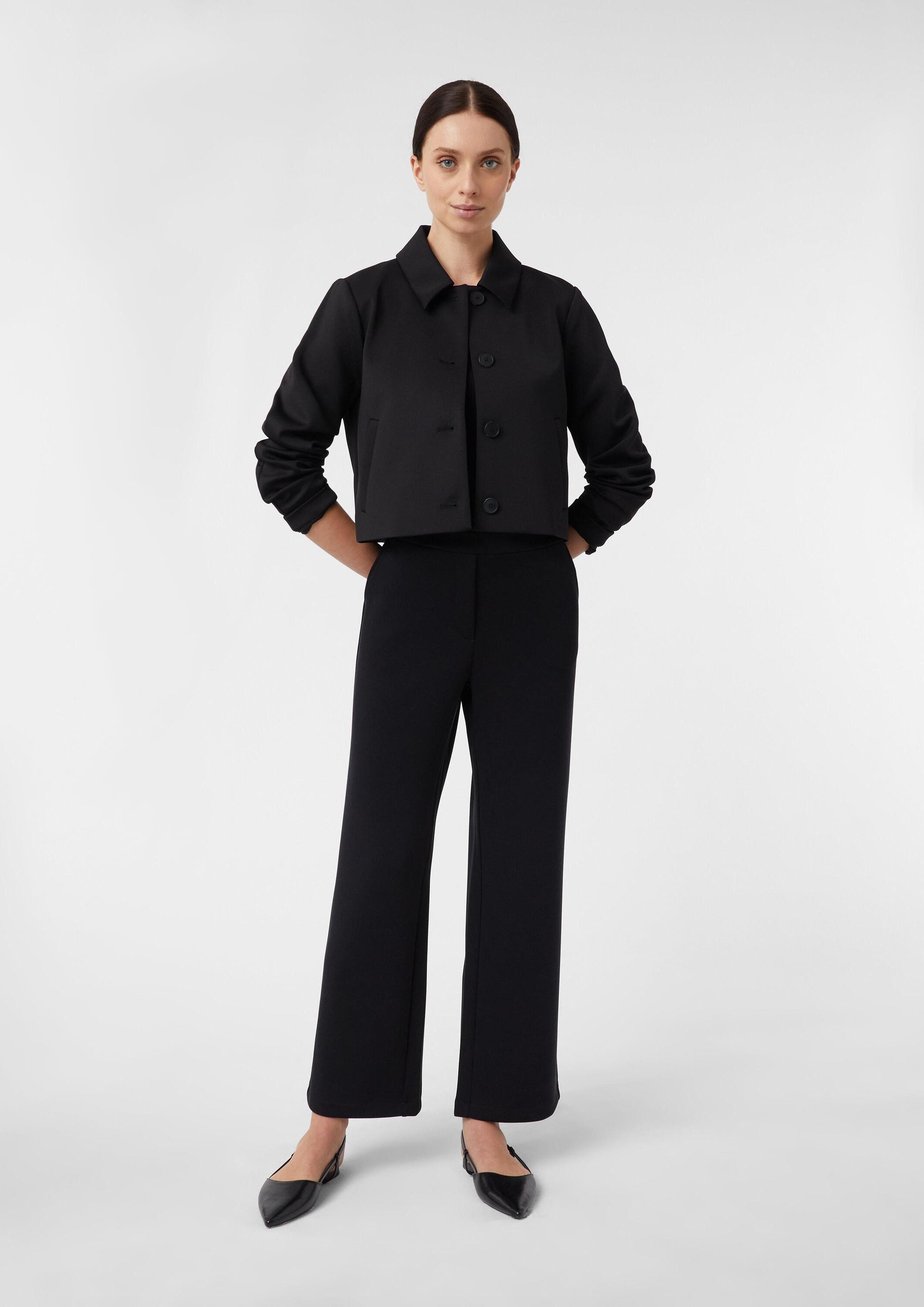 comma Jackenblazer Indoor-Jacke Scuba-Jacke im Boxy Fit