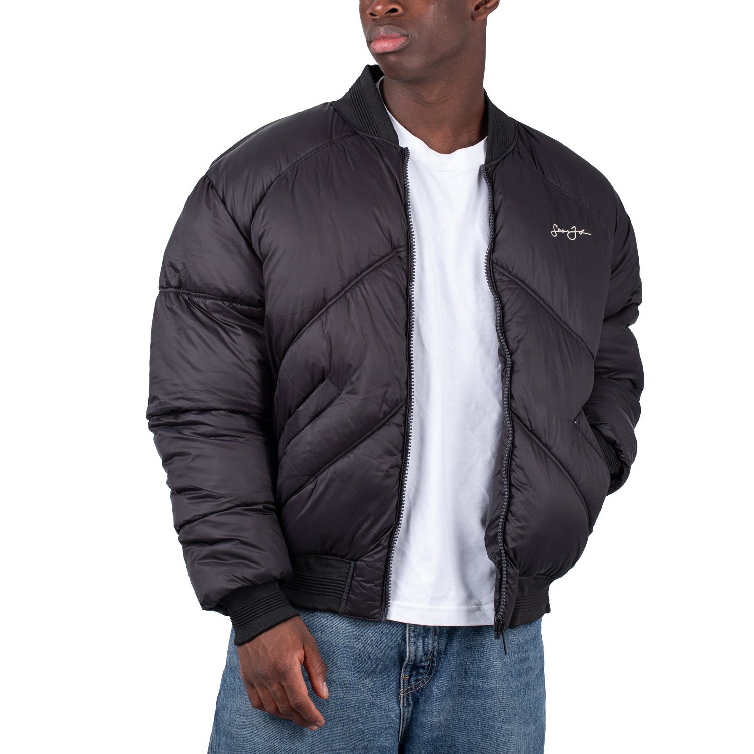 John Puffer Sean Bomber Bomberjacke John Script Sean Logo