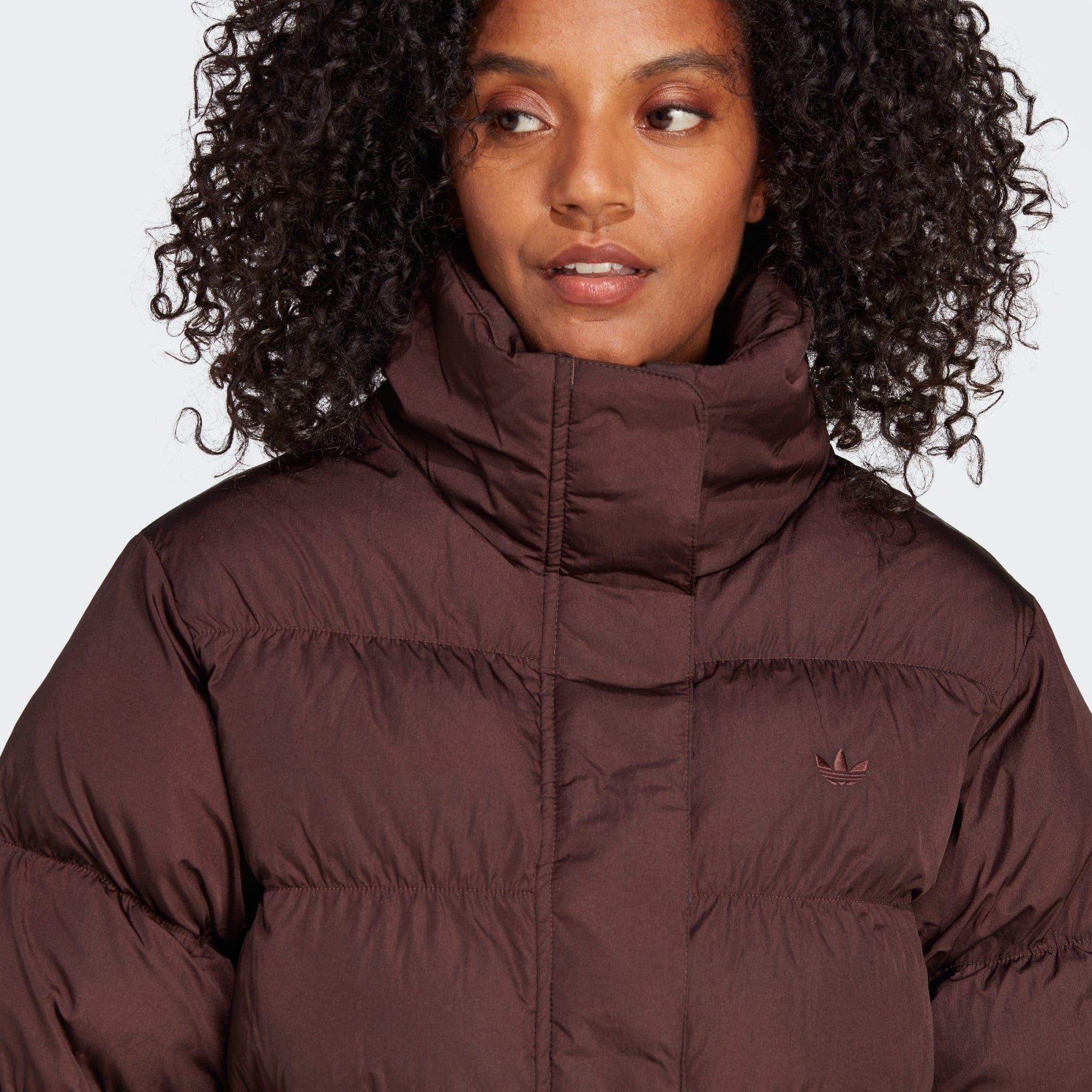 Shadow Winterjacke adidas VEGAN JACKE SHORT Brown Originals PUFFER