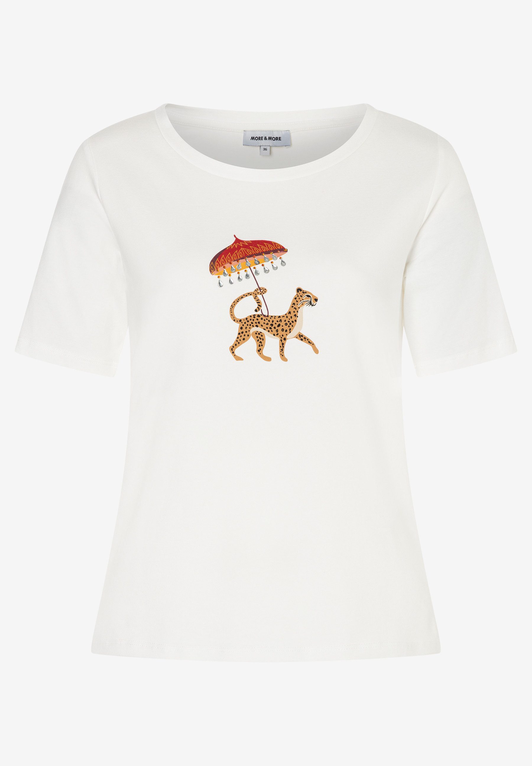 MORE&MORE Kurzarmshirt T-Shirt mit Frontprint