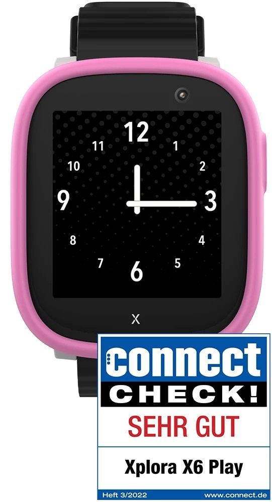 Nano Touchscreen TFT Play (3,86 cm/1,52 Xplora Zoll) schwarz/rosa X6 Smartwatch