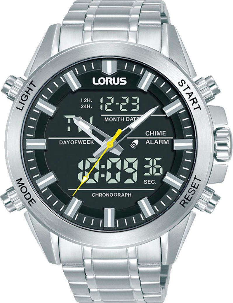 LORUS Digitaluhr RW663AX9, Quarzuhr, Armbanduhr, Herrenuhr, Edelstahlarmban günstig online kaufen