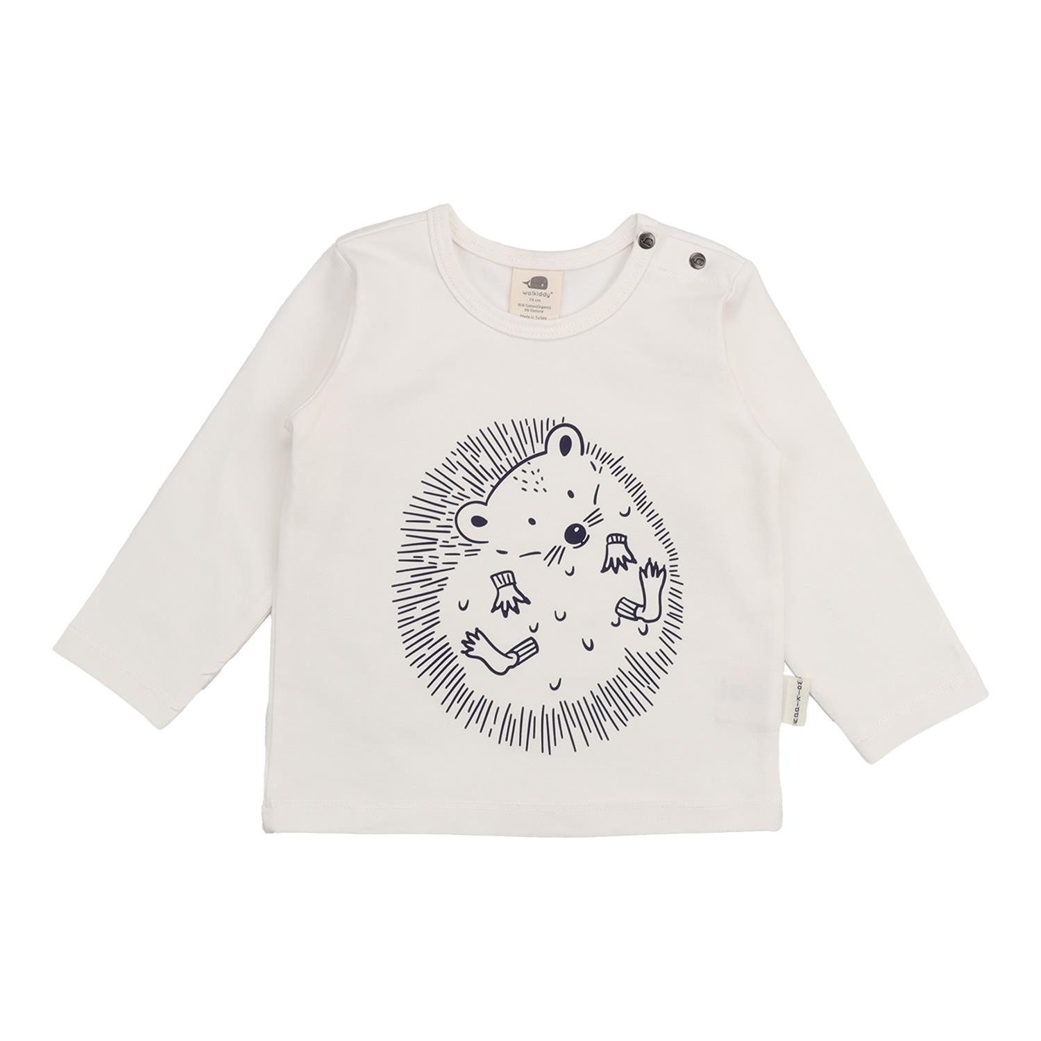 Langarmshirt Walkiddy mit Igelmotiv aus Bio Baumwolle