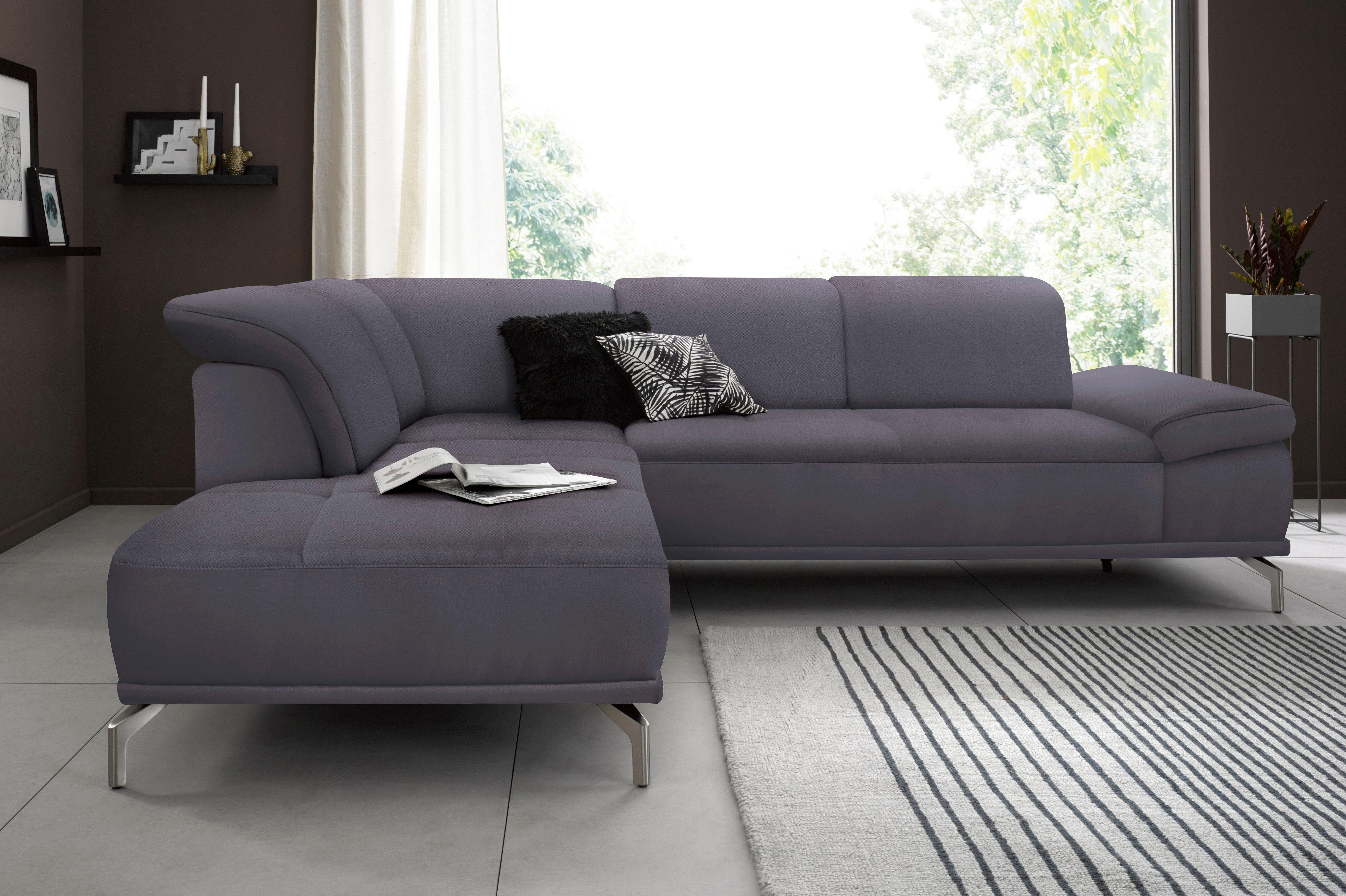 Places of Style Ecksofa "Caluna", Inkl.Sitztiefenverstellung, wahlweise mit günstig online kaufen