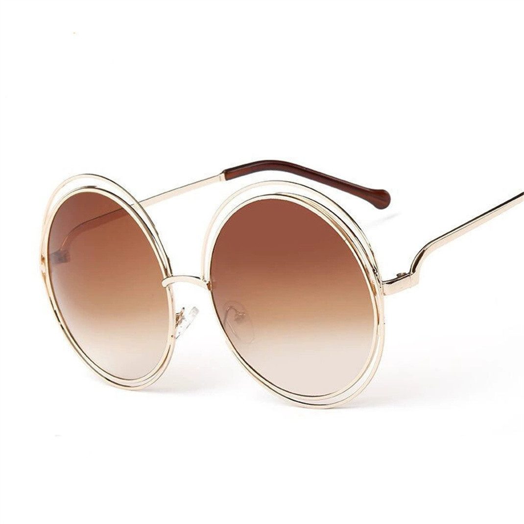 RefinedFlare Sonnenbrille Runde Sonnenbrille für Damen, lässig und modisch, mit Farbverlauf (1-St)