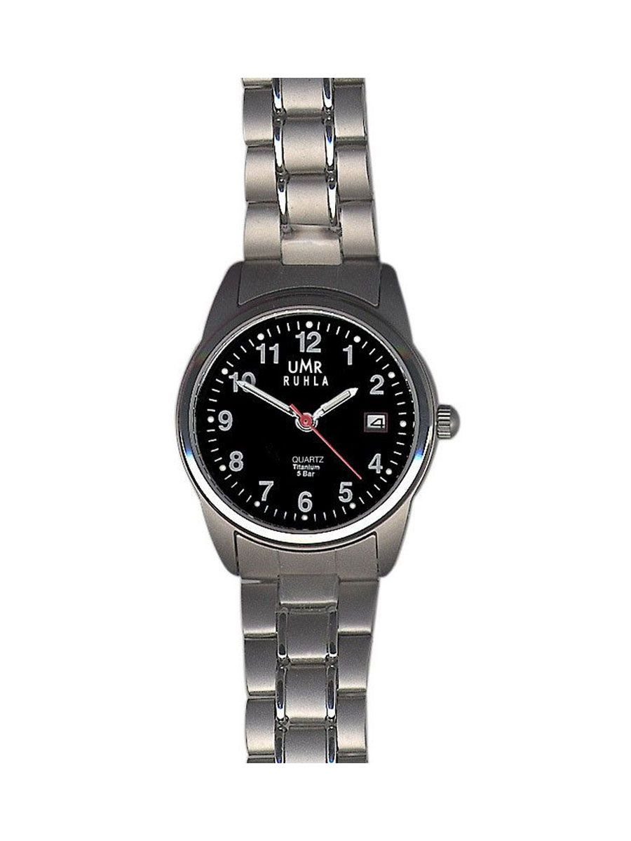 UMR Ruhla Quarzuhr Titan Damenuhr 7170-6, 26 mm, Schwarz, Titanarmband günstig online kaufen