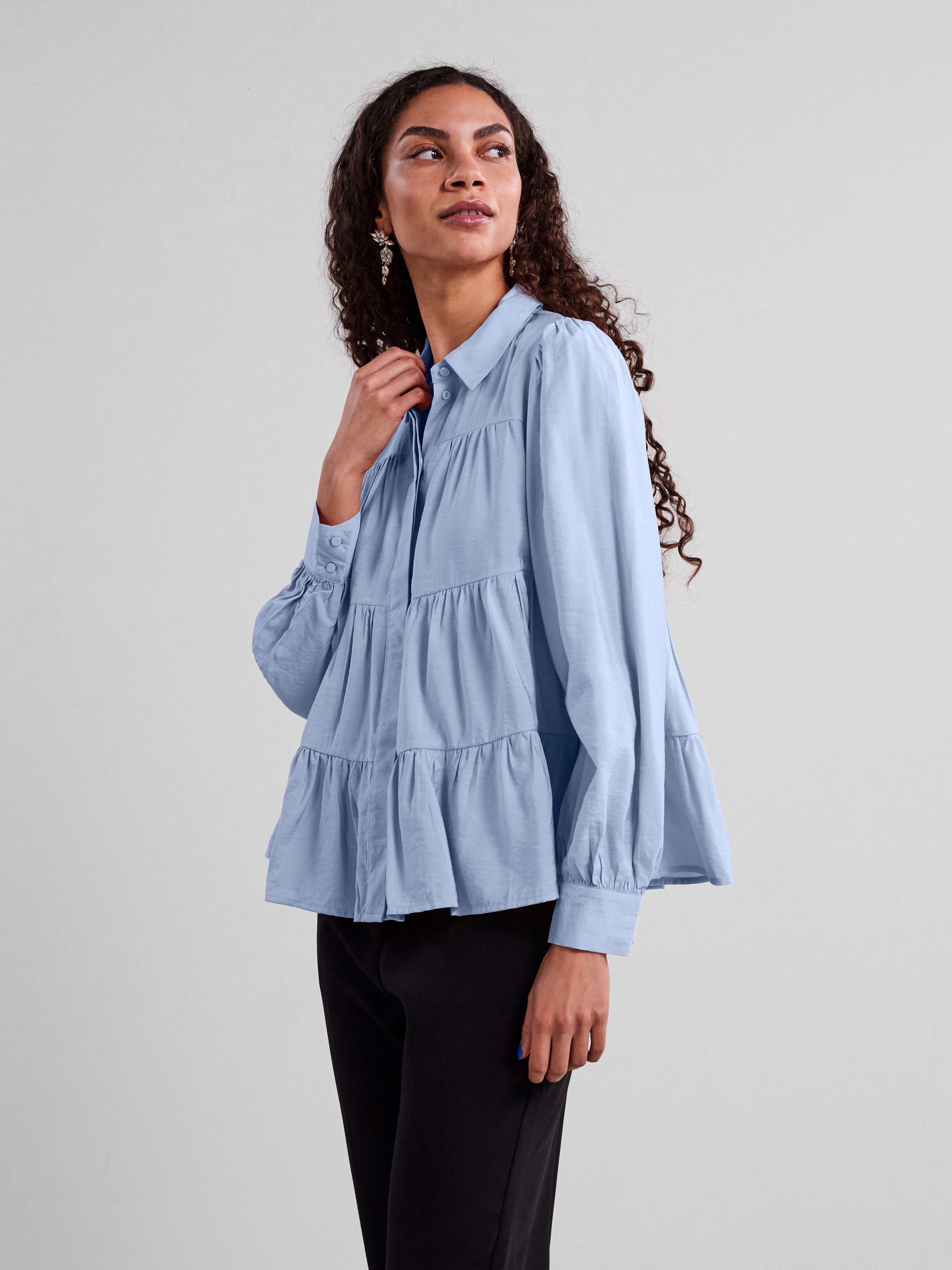 Y.A.S Langarmbluse YASPALA LS SHIRT S. NOOS
