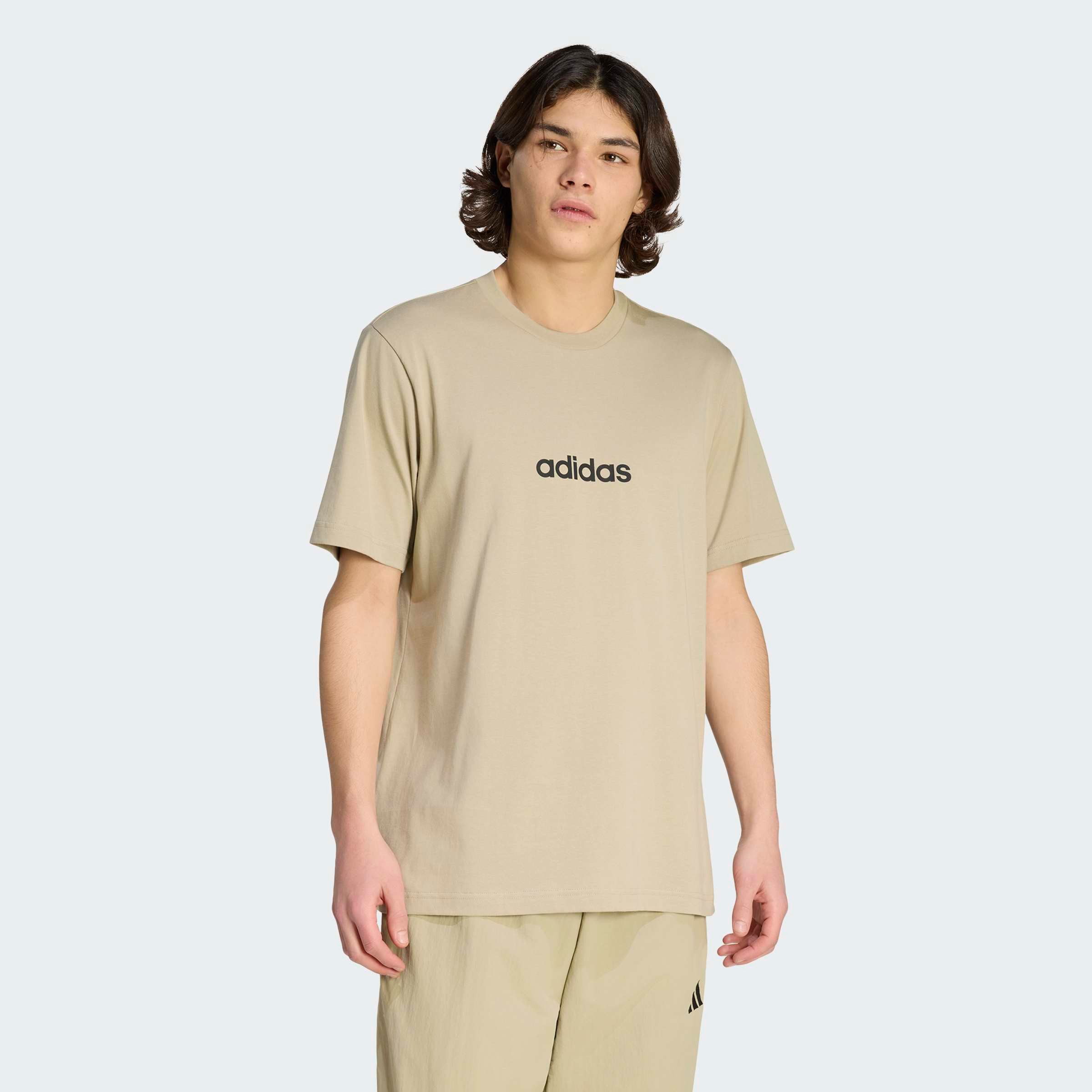 adidas Sportswear T-Shirt ESSENTIALS LINEAR SINGLE JERSEY überschnittene Sc günstig online kaufen