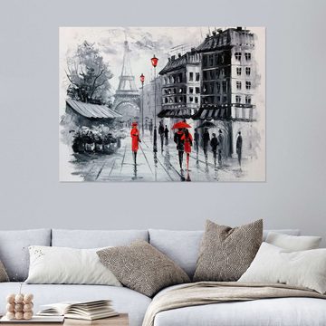 Posterlounge Wandfolie Olha Darchuk, Die Straßen von Paris, Wohnzimmer Malerei