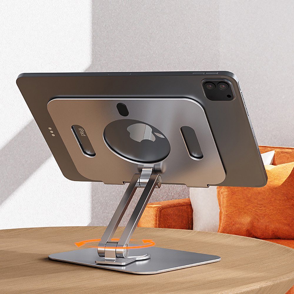 Orbeet Laptoptisch Laptop Tablet iPad Faltbare 360° Silber Desktop Ständer Halterung Drehung