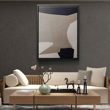 DOTCOMCANVAS® Leinwandbild Afternoon-2, Leinwandbild Afternoon-2 beige moderne abstrakte Kunst Druck Wandbild