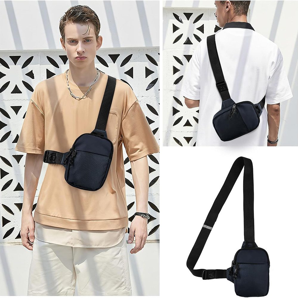 Cachito Schultertasche Anti-Diebstahl Schultertasche Brusttasche Sling Chest Crossbody Bag (Umhängetasche Herren Damen Männer Handtaschen), Leicht, praktisch fü – Bild 2 von 5