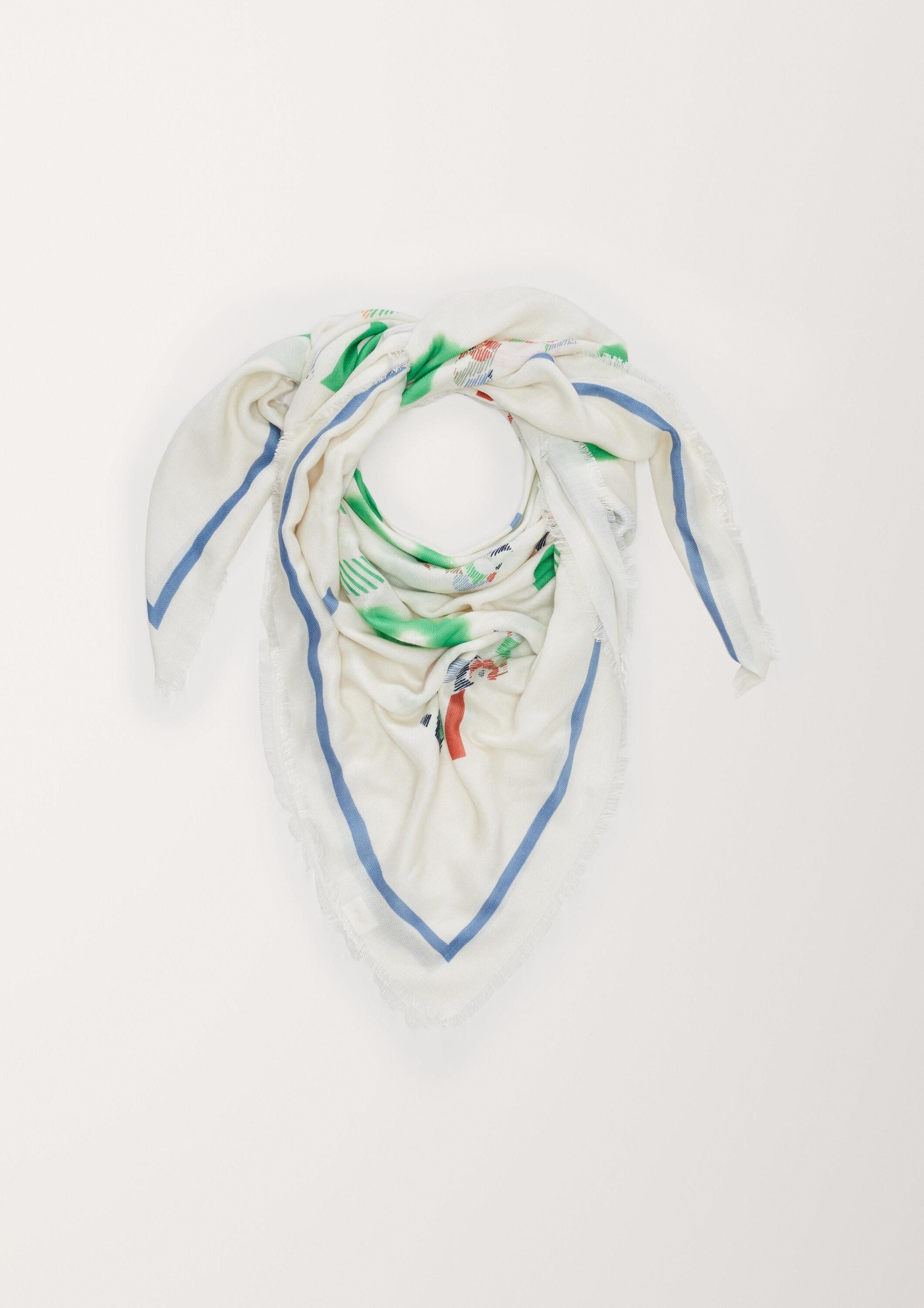 s.Oliver Schal Tuch, Tuch mit Fransenkante günstig online kaufen