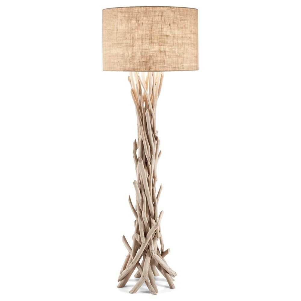 warmweiss, Driftwood aus Angabe, Leuchtmittel E27, click-licht enthalten: Holz keine Hellbraun Stehlampe, Stehlampe in Nein, Stehleuchte Standlampe