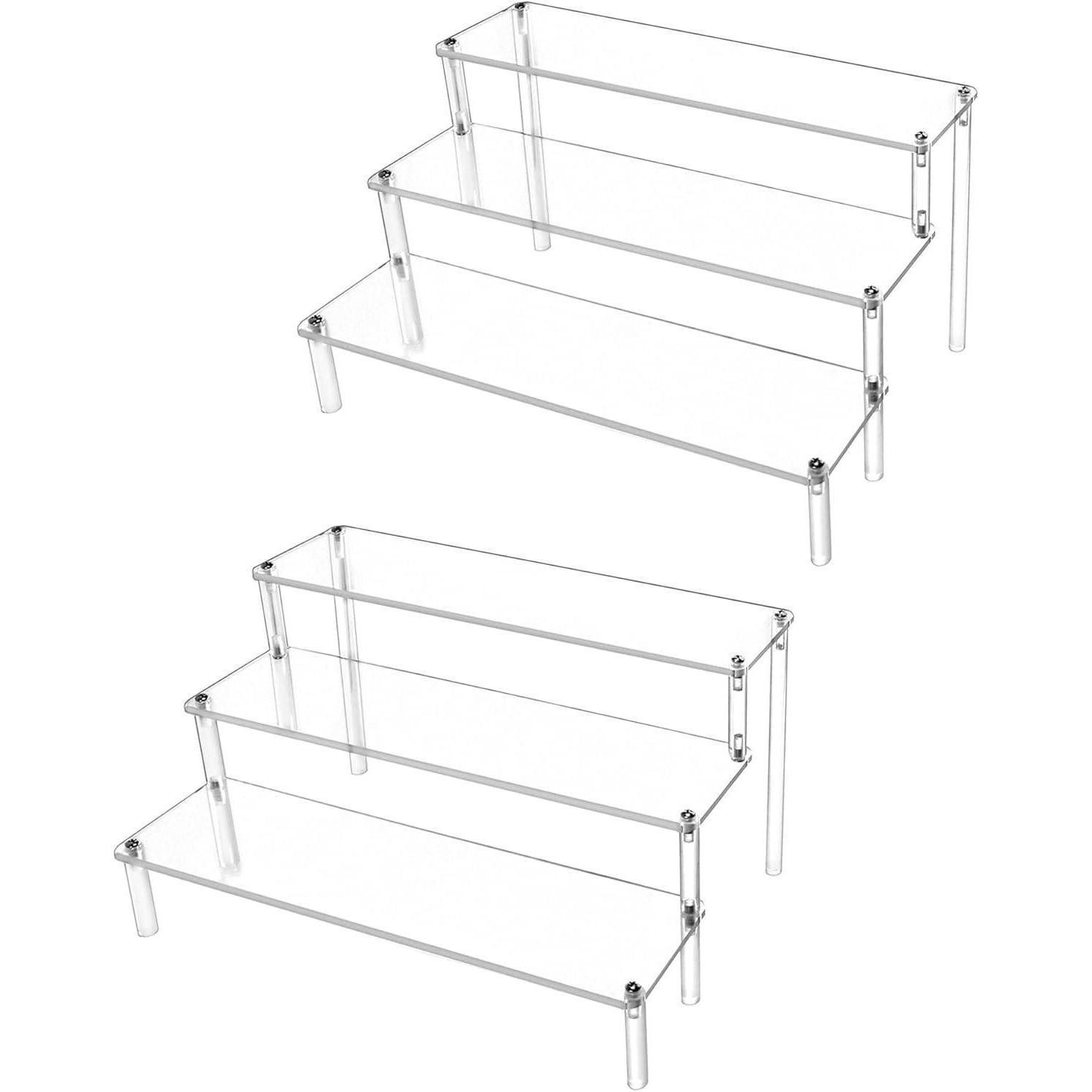 LuxusKollektion Glas 3-Stufiger transparenter Acryl Display Ständer für