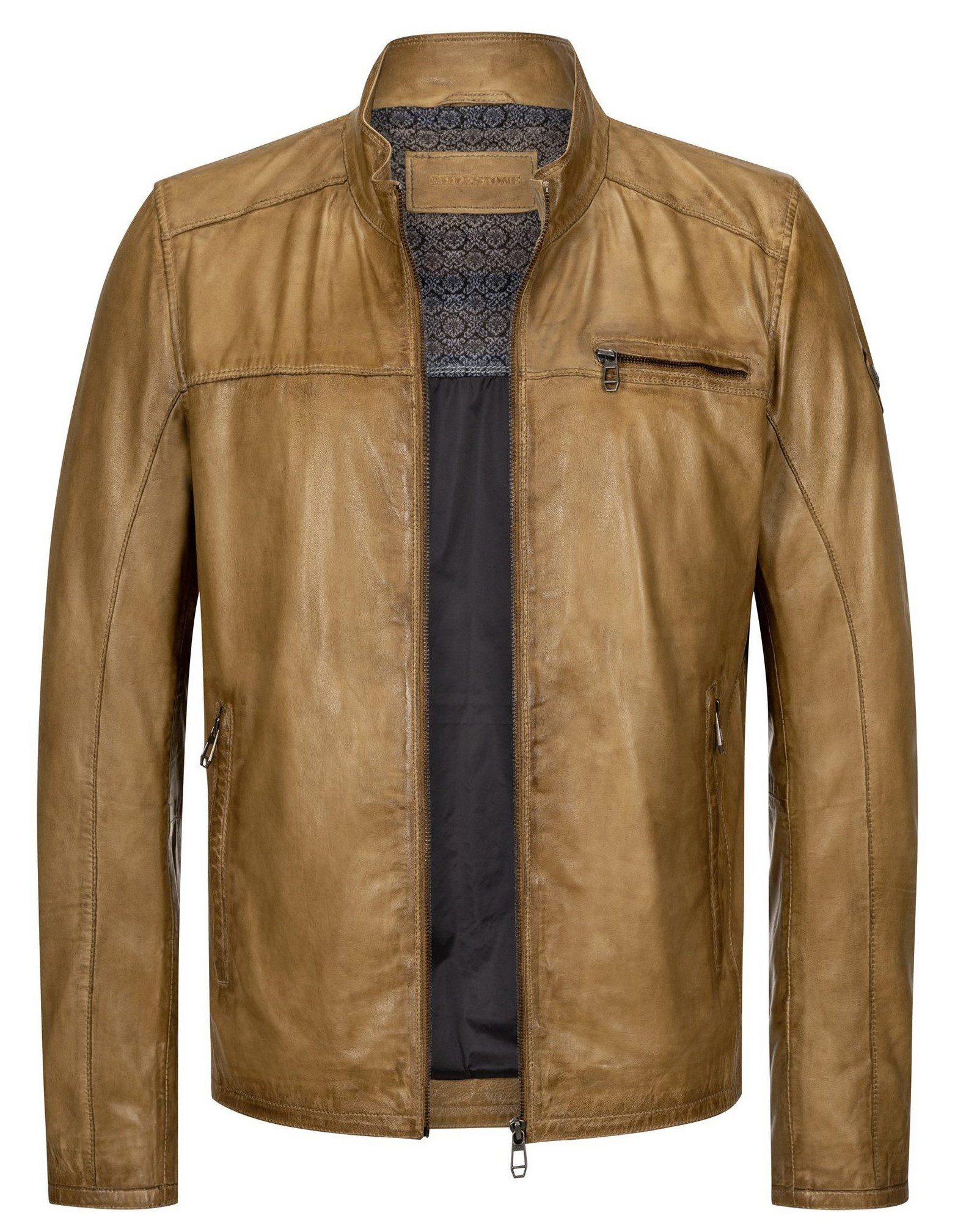 Milestone Lederjacke MSMarco Herrenjacke aus softem Lammnappa Leder