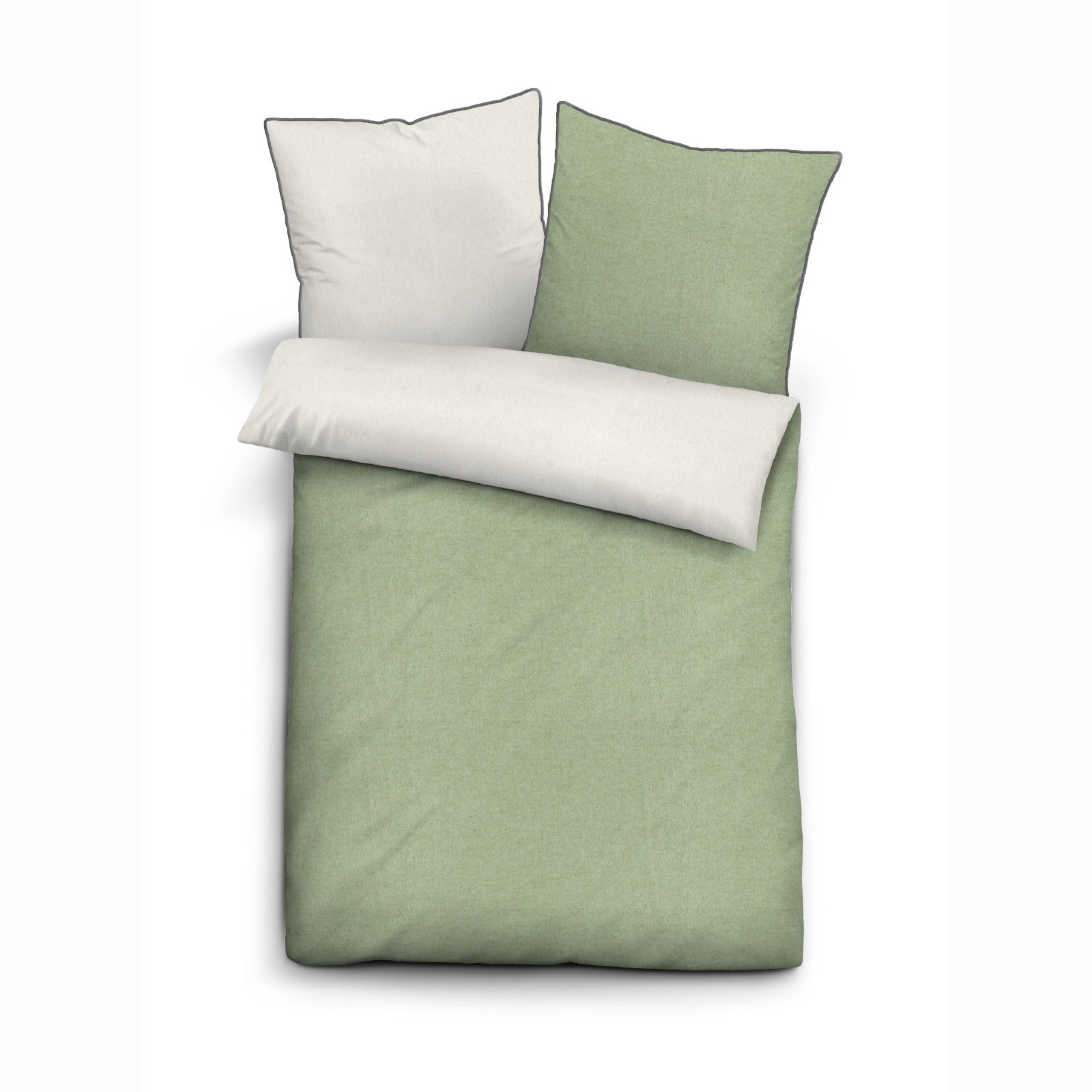Biberna Bettwäsche Biberna Melange Flanell-Wendebettwäsche 0840500-426, Größe 135x200
