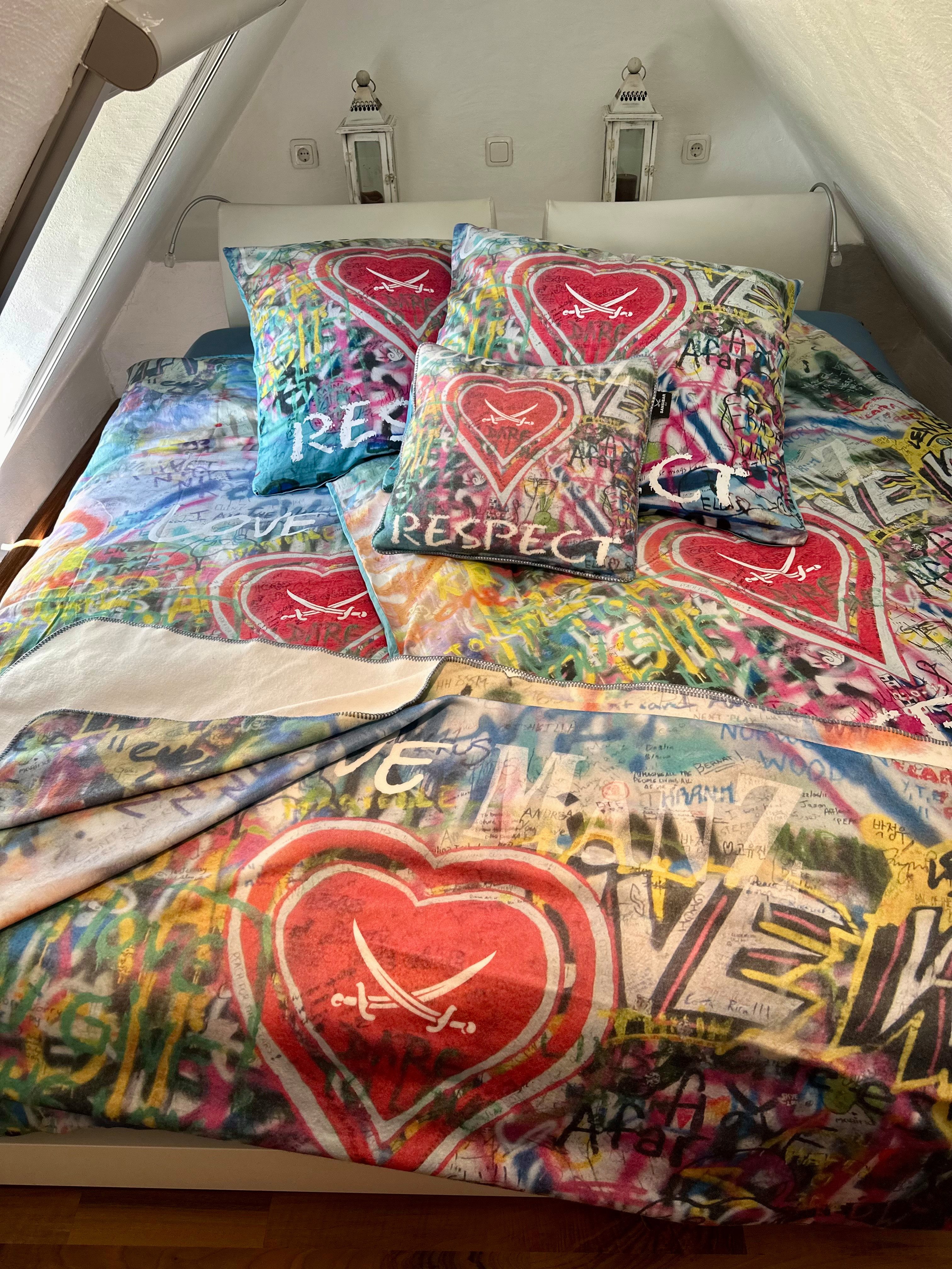 Wohndecke Sansibar Plaid Kuscheldecke "Respect", 150x200 cm, Sansibar Sylt, moderner Look, weich und anschmiegsam