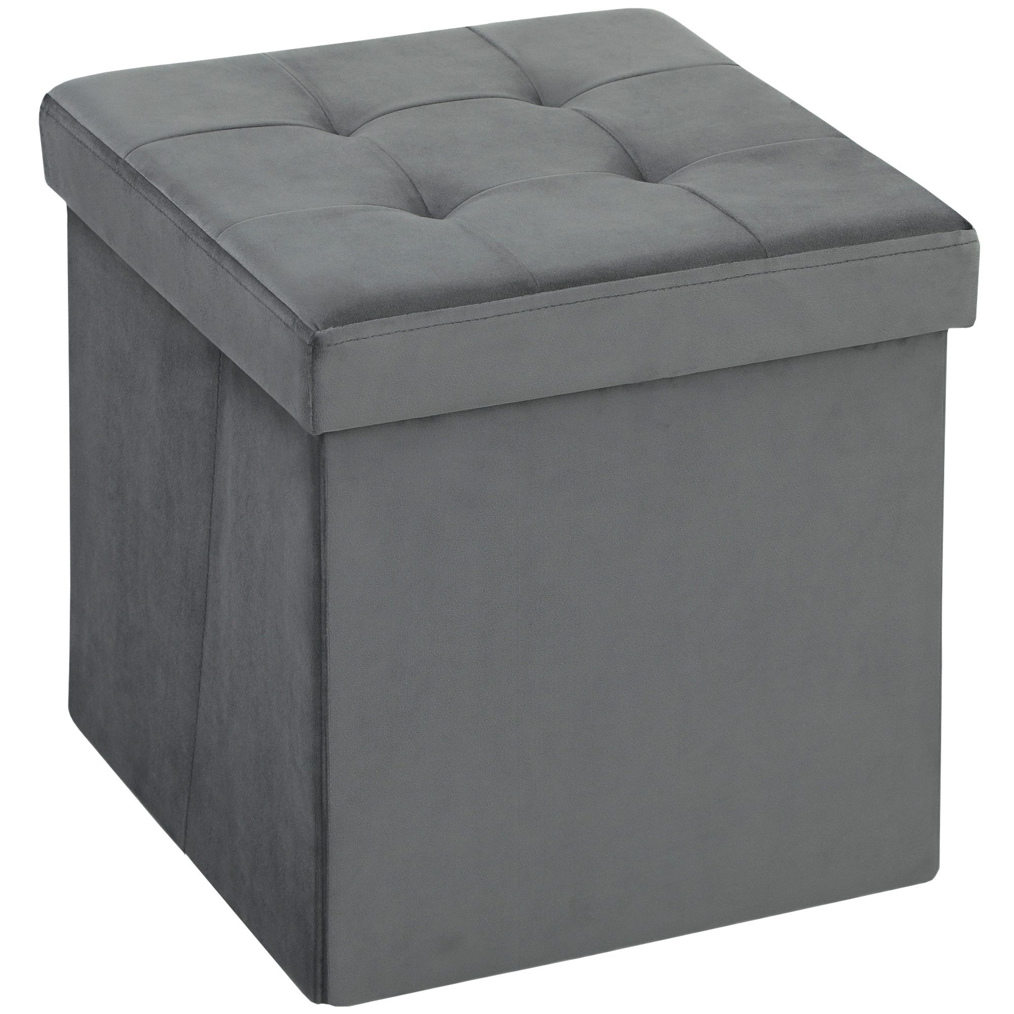 AIMAX Stauraumhocker Sitzhocker faltbar mit Stauraum 38x38cm Aufbewahrungsbox
