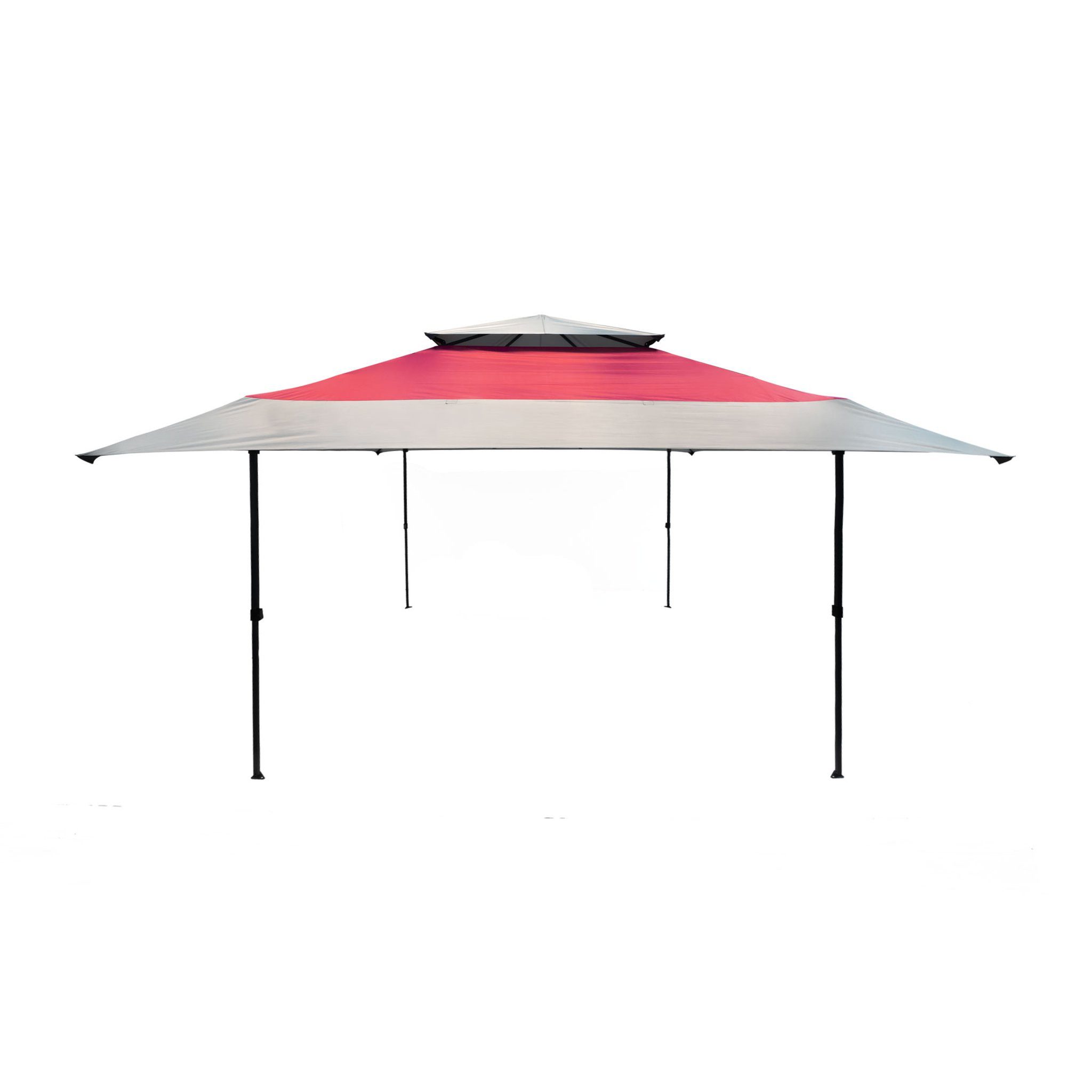 paramondo Pavillon Faltpavillon Anthrazit Garten 3x3m mit Dach 4x4m Pavillon stabil, 50 cm Überstand, Doppeldach, UV 50+, Rolltasche