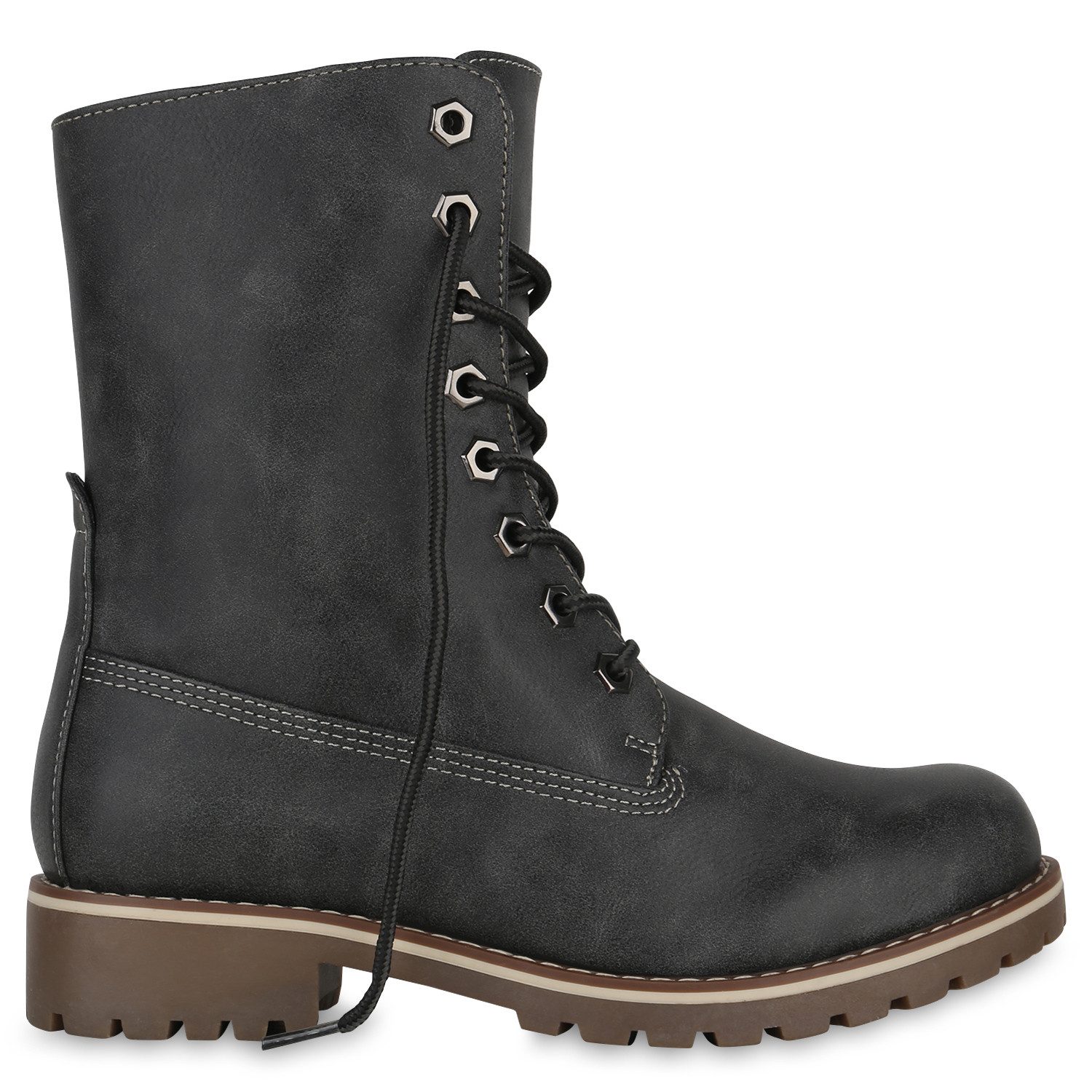 VAN HILL 813135 Schnürstiefelette Damen Schnürstiefeletten Scarlett mit Profilsohle und Warmfutter – Bild 2 von 4