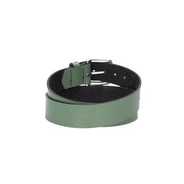 kiddybelts Ledergürtel Ledergürtel Kids 30mm in Grün mit Dornschließe in Silber (KB11-590) sehr weiches Vollrindleder