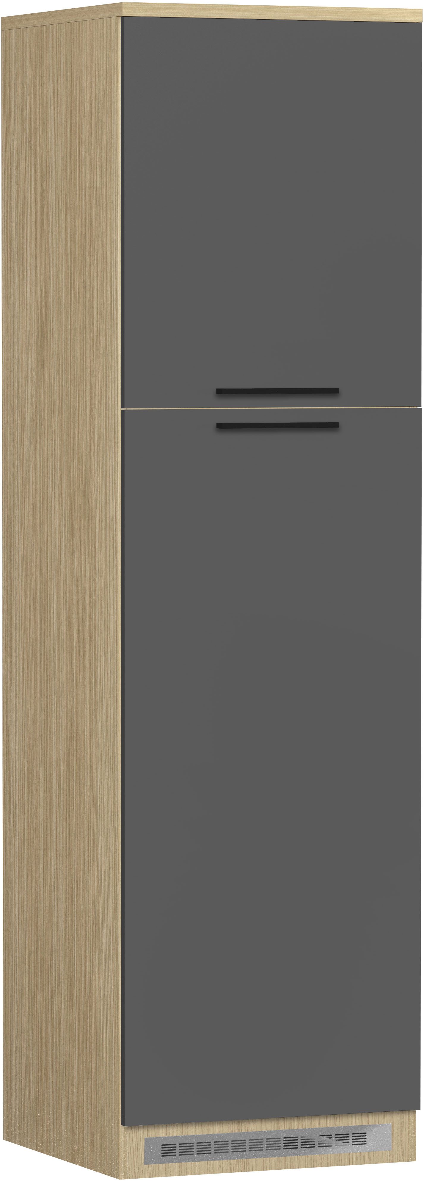 KOCHSTATION Kühlumbauschrank Luna, Kühlschrank-Umbau, Einbauschrank für Kühlschrank, Made in Italy B/T/H: 60×60×214,5 cm, für zwei Kühlschrankhöhen vorbereitet