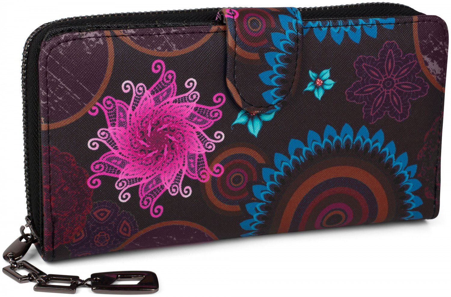 styleBREAKER Geldbörse Geldbörse mit Ethno Blumen und Blüten Muster (1-tlg) günstig online kaufen