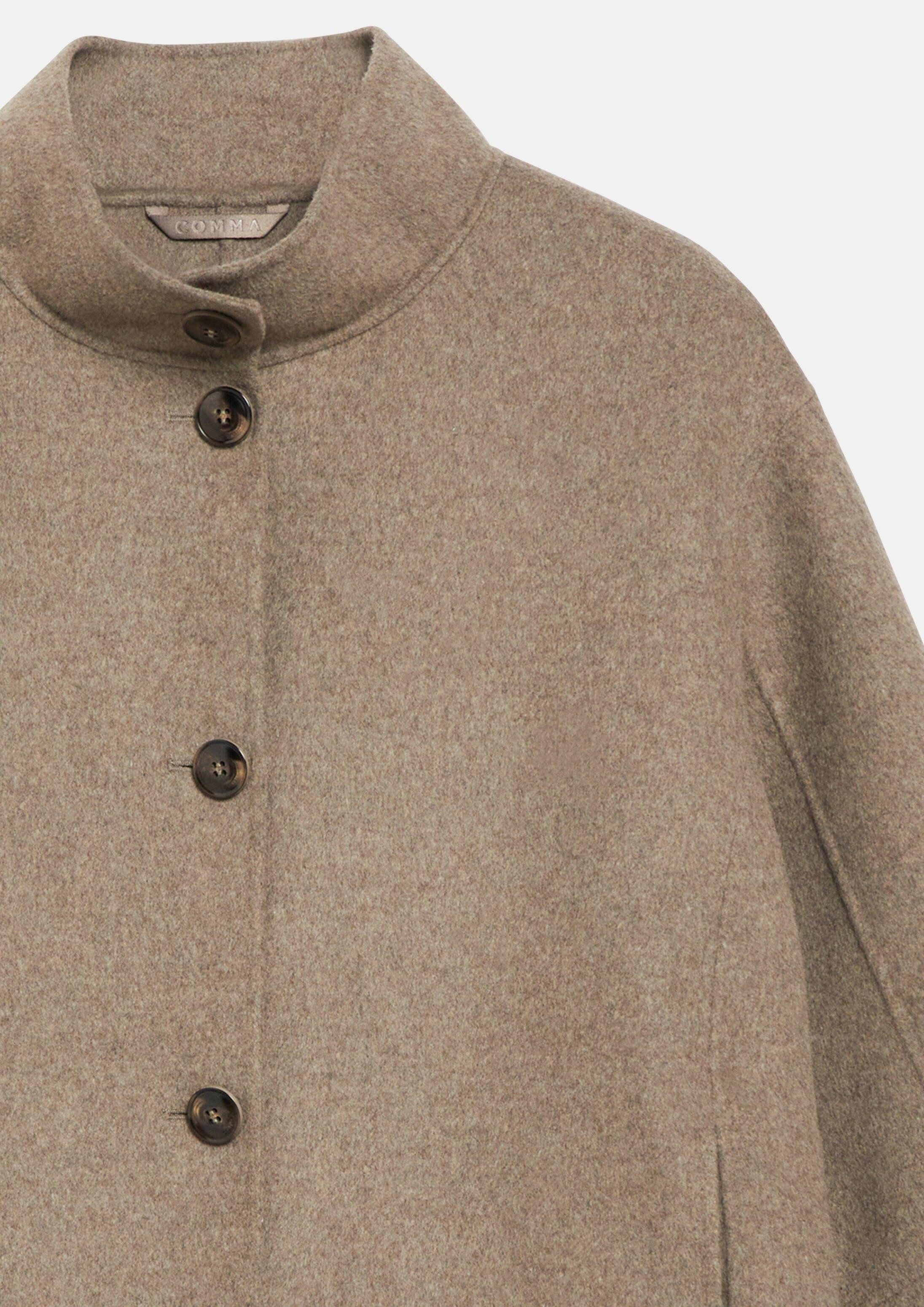 comma Funktionsjacke Outdoor-Jacke Oversize Doubleface-Jacke mit Stehkragen