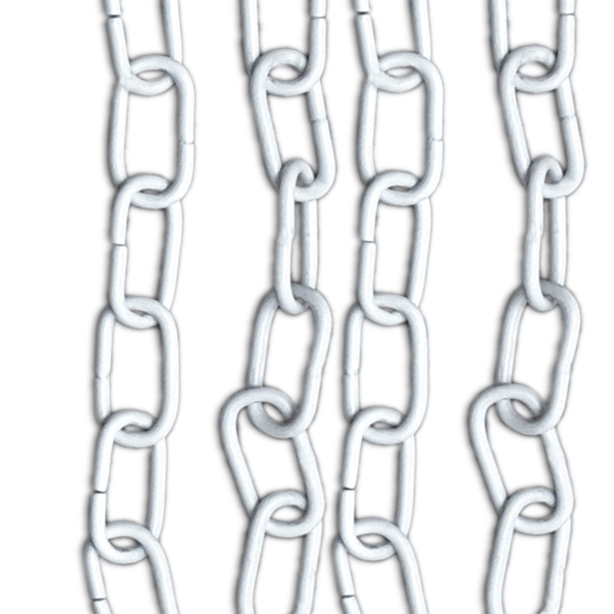 DEKAZIA Stahlkette zum Basteln, Heimwerken, Gliederketten aus Stahl, pulverbeschichtet, (4er Packung 4er Set) Pulverbeschichtung, Rostfreies Stahl, matte Optik