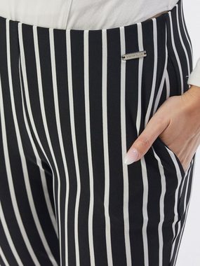 Sarah Kern Stoffhose Jerseyhose figurbetont mit Streifen Muster