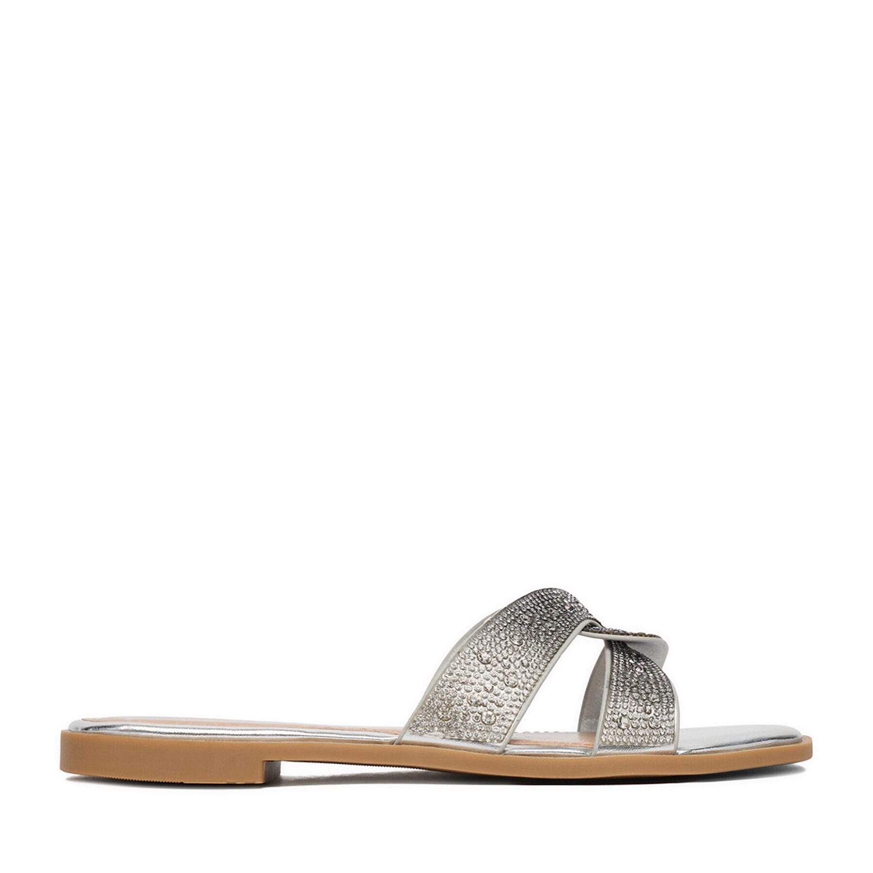 Jenny Jenny Damen-Flip-Flops in Silber Badepantolette