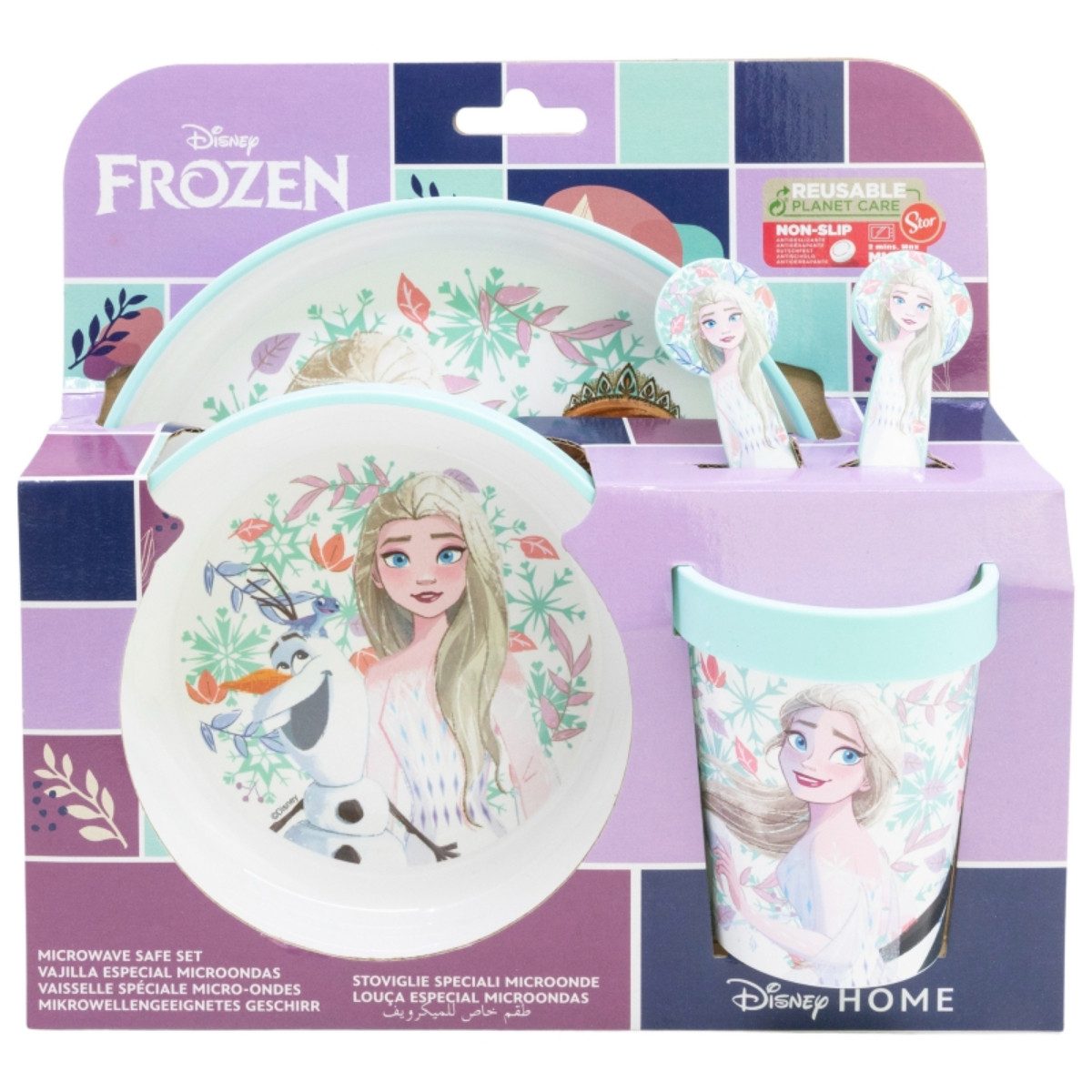 Disney Frozen Kindergeschirr-Set Set 5-teilig – Rutschfestes Ess-Set (5-tlg)